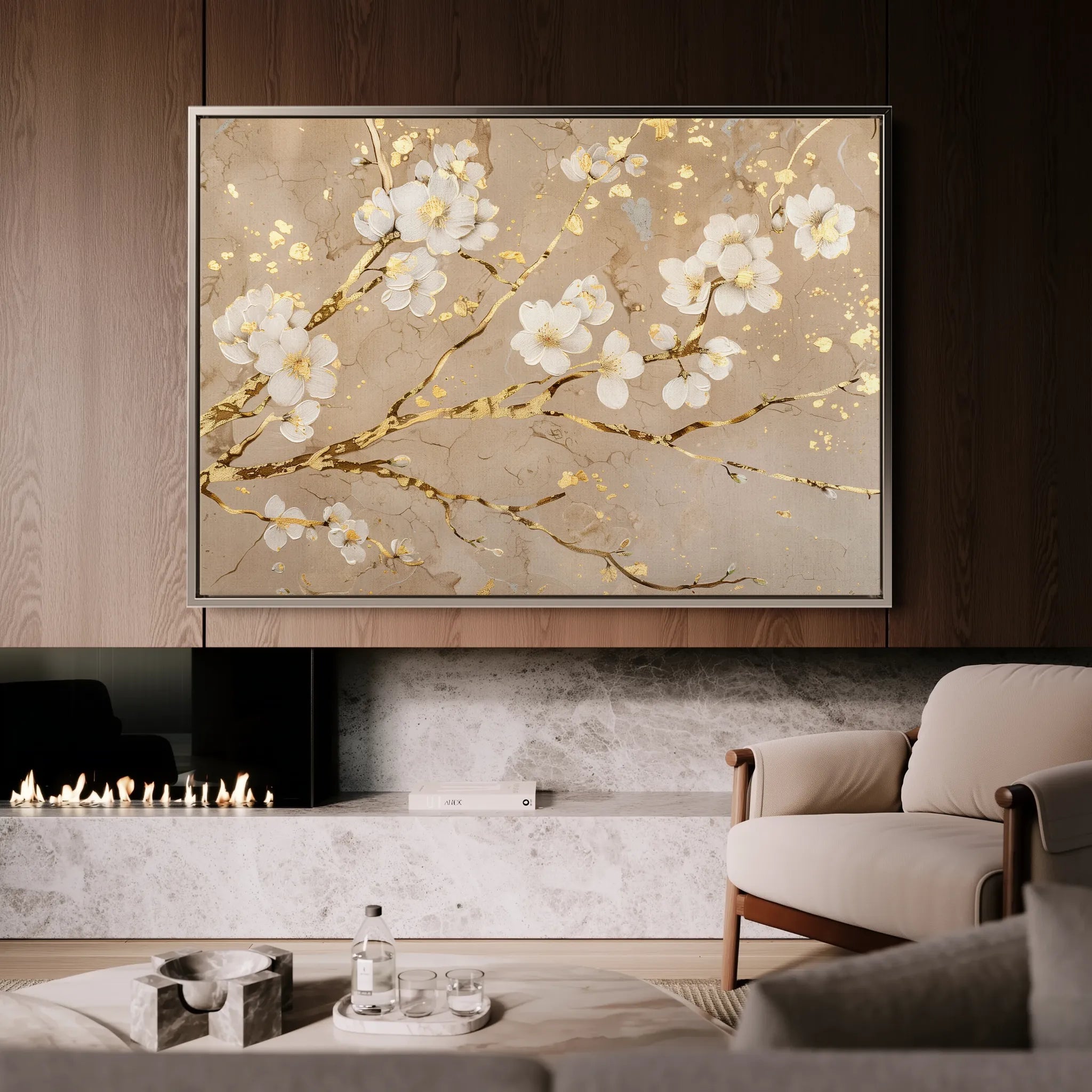 Floral Canvas Wall Art WAD083-F 90 x 60 cm / Stretched on hidden frame