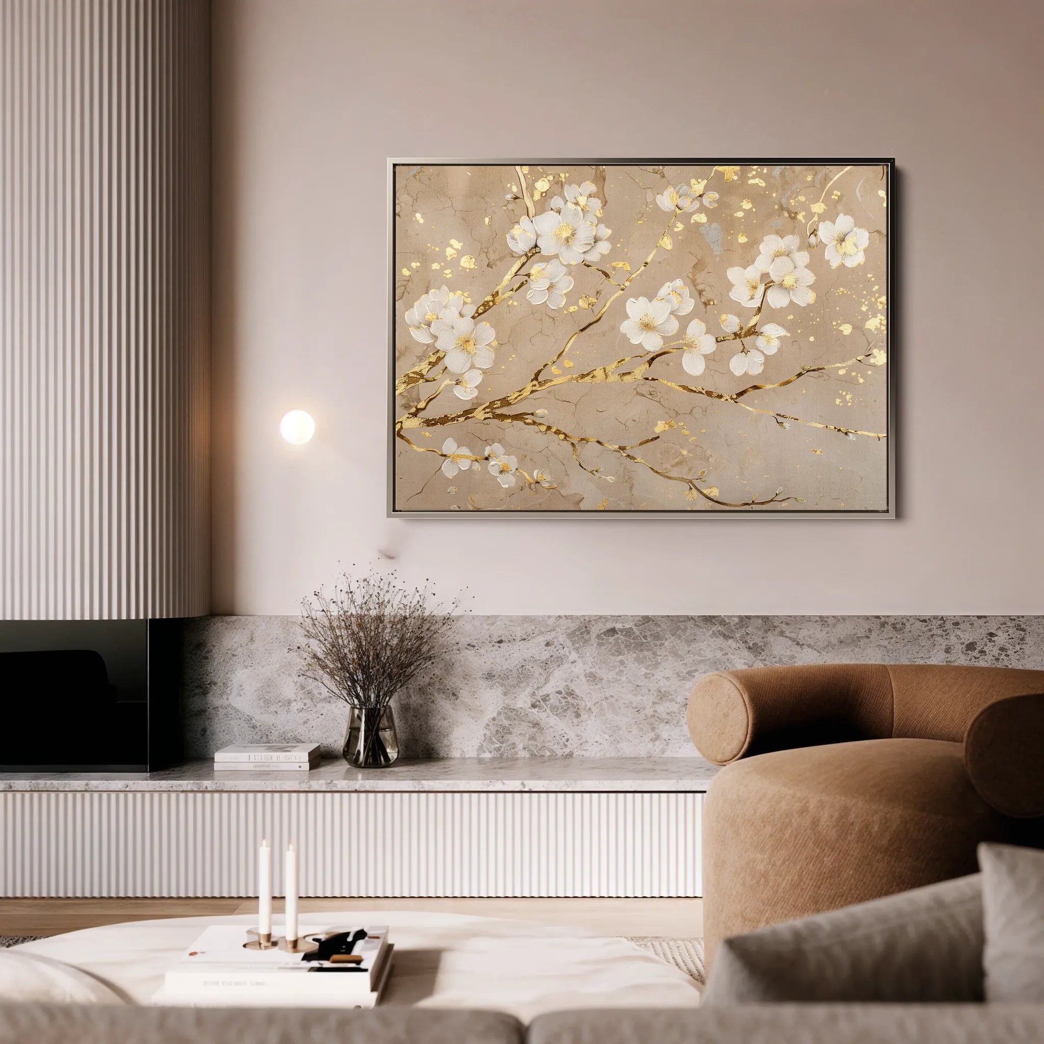 Floral Canvas Wall Art WAD083-F 90 x 60 cm / Stretched on hidden frame