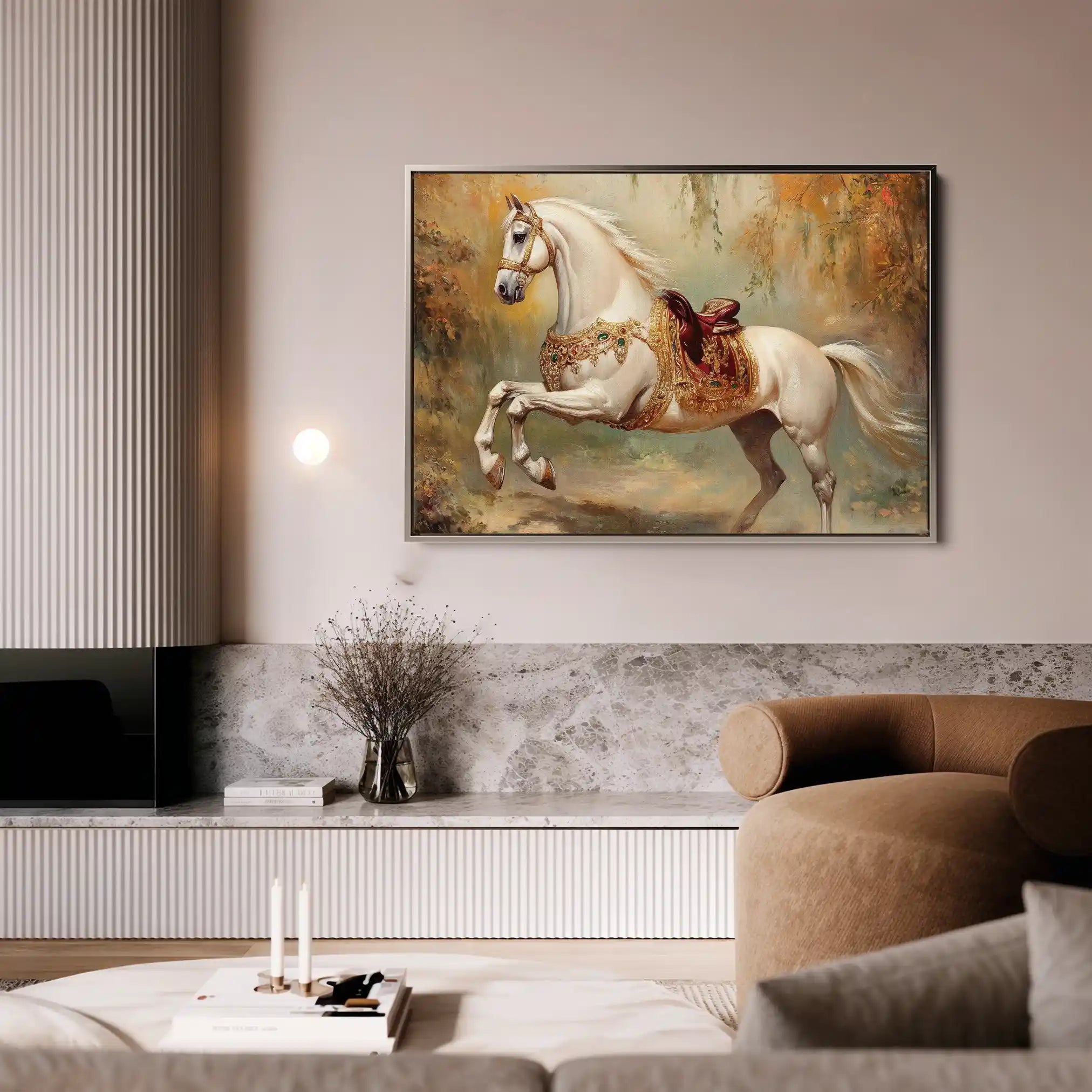 Horses 083 Canvas Art 90 x 60 cm / Stretched on hidden frame