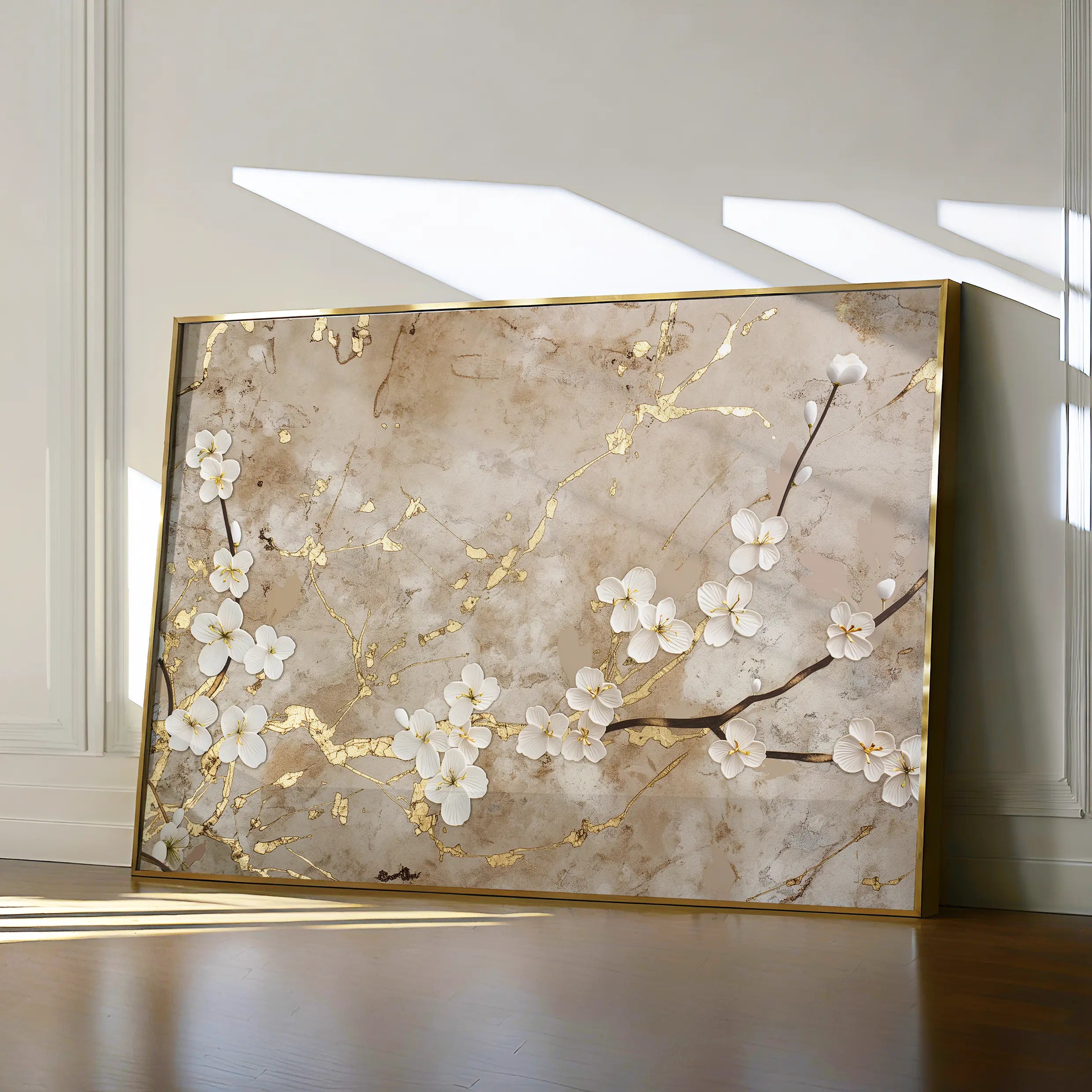 Floral Canvas Wall Art WAD084-F 90 x 60 cm / Stretched on hidden frame