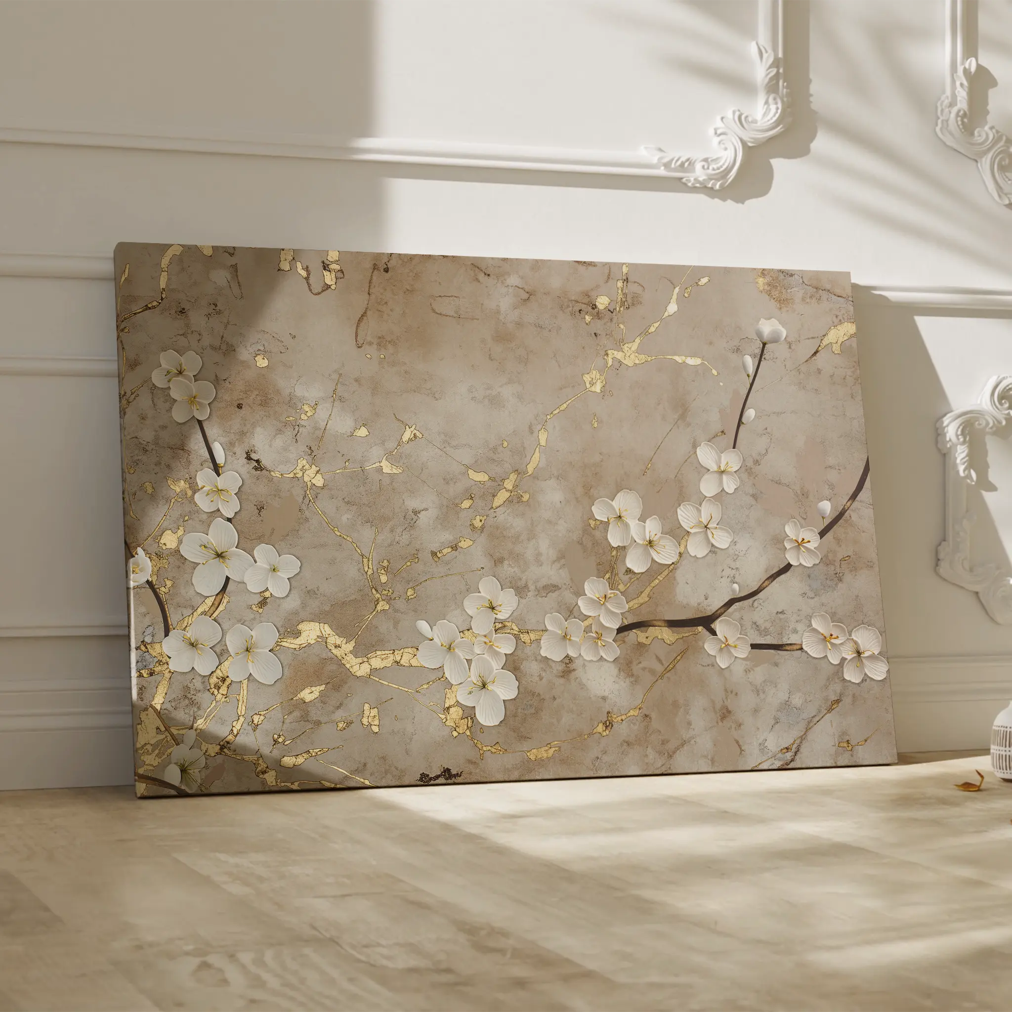 Floral Canvas Wall Art WAD084-F 90 x 60 cm / Stretched on hidden frame