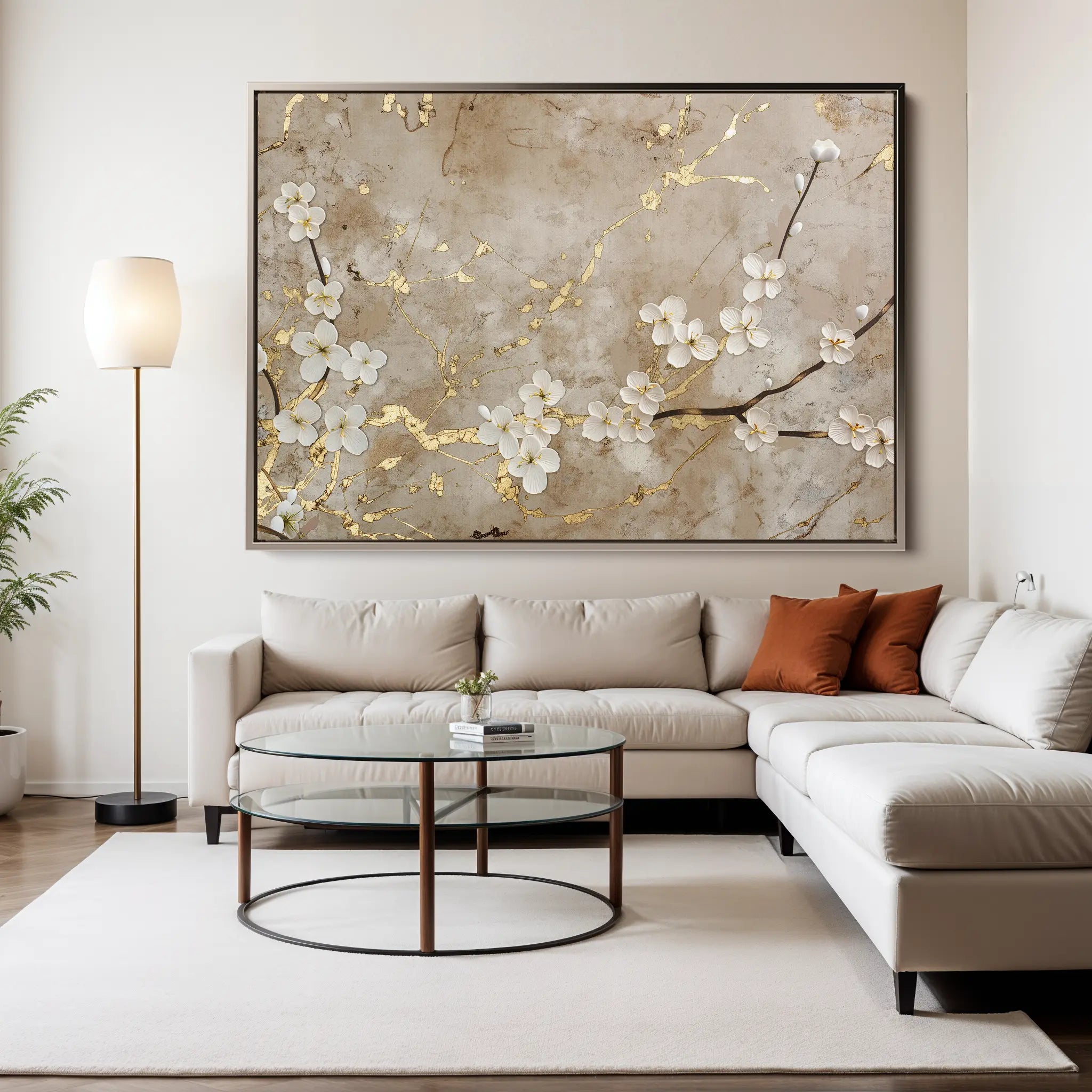 Floral Canvas Wall Art WAD084-F 90 x 60 cm / Stretched on hidden frame