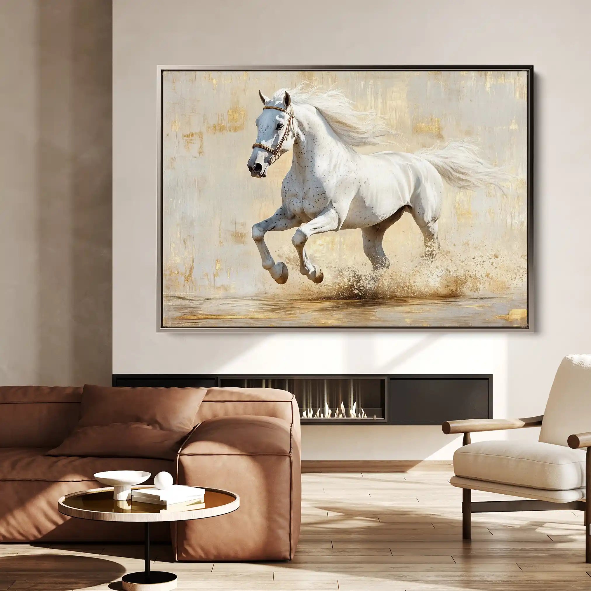 Horses 084 Canvas Art 90 x 60 cm / Stretched on hidden frame