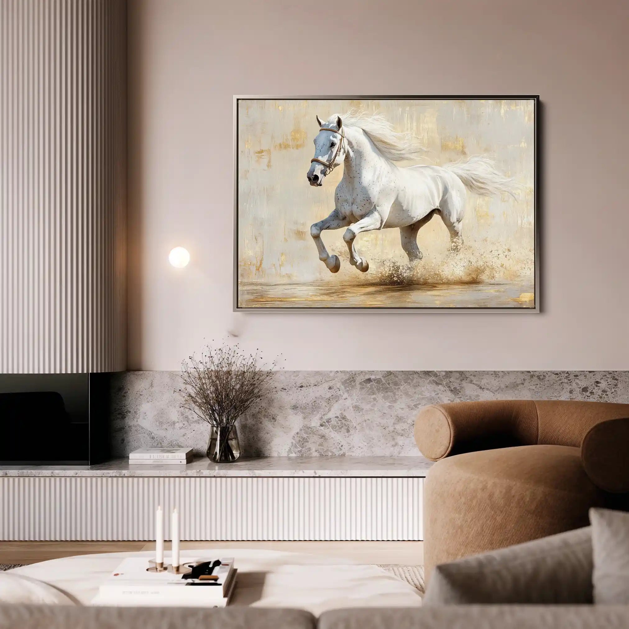Horses 084 Canvas Art 90 x 60 cm / Stretched on hidden frame