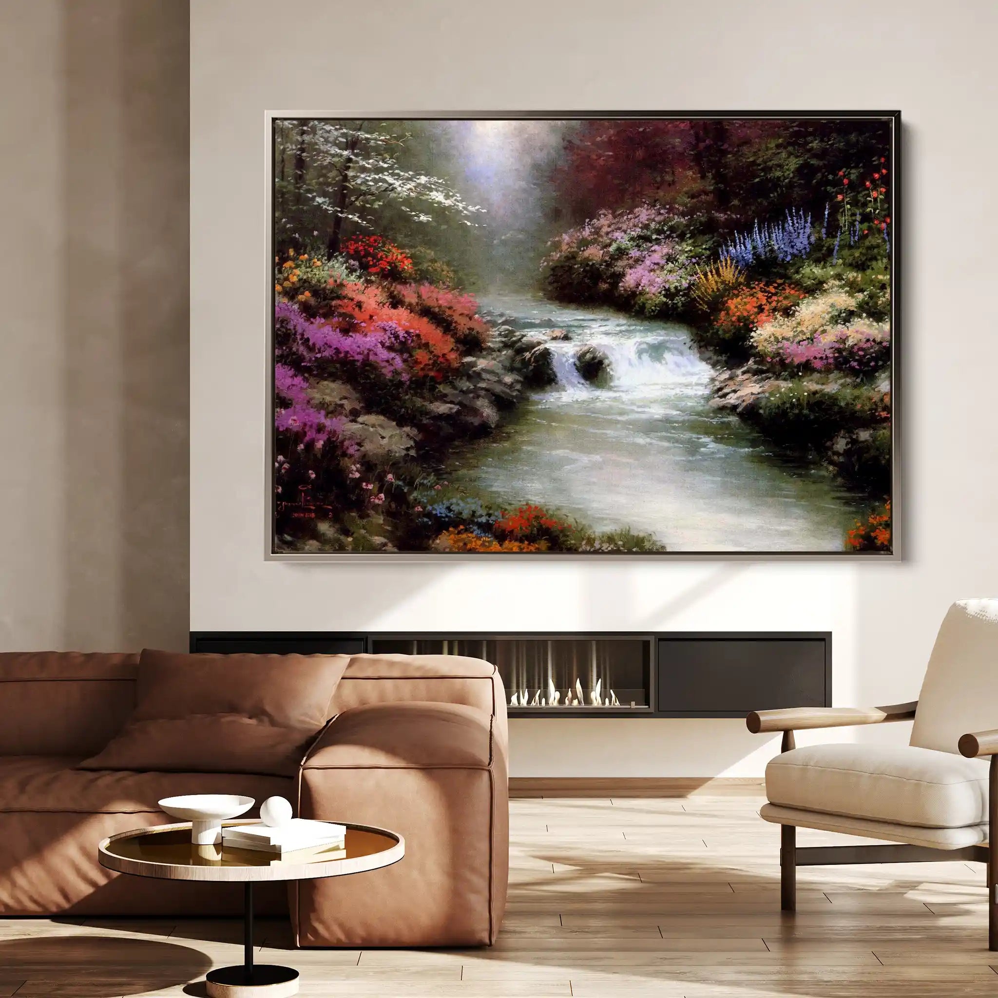 Landscape 084 Canvas Art 90 x 60 cm / Stretched on hidden frame