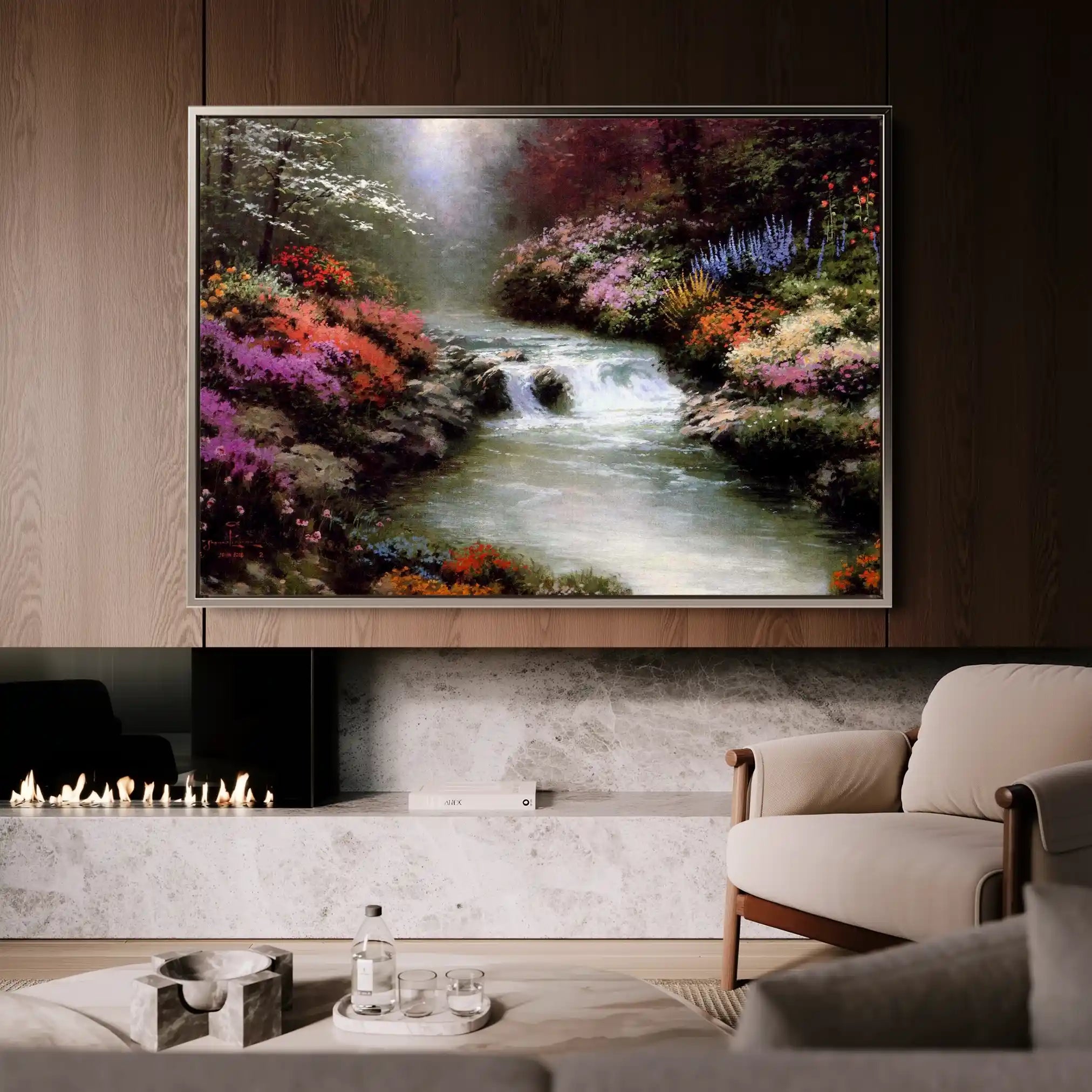 Landscape 084 Canvas Art 90 x 60 cm / Stretched on hidden frame