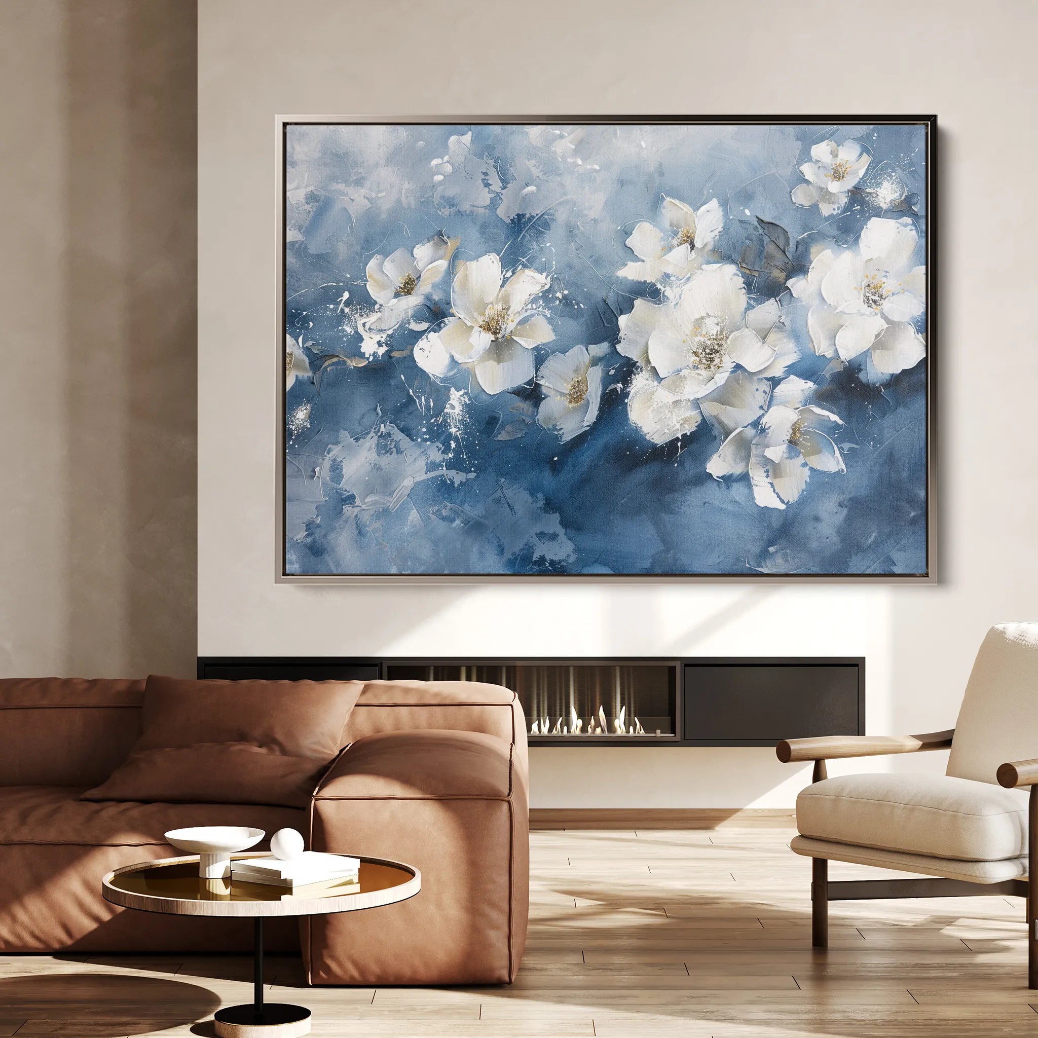 Floral Canvas Wall Art WAD085-F 90 x 60 cm / Stretched on hidden frame