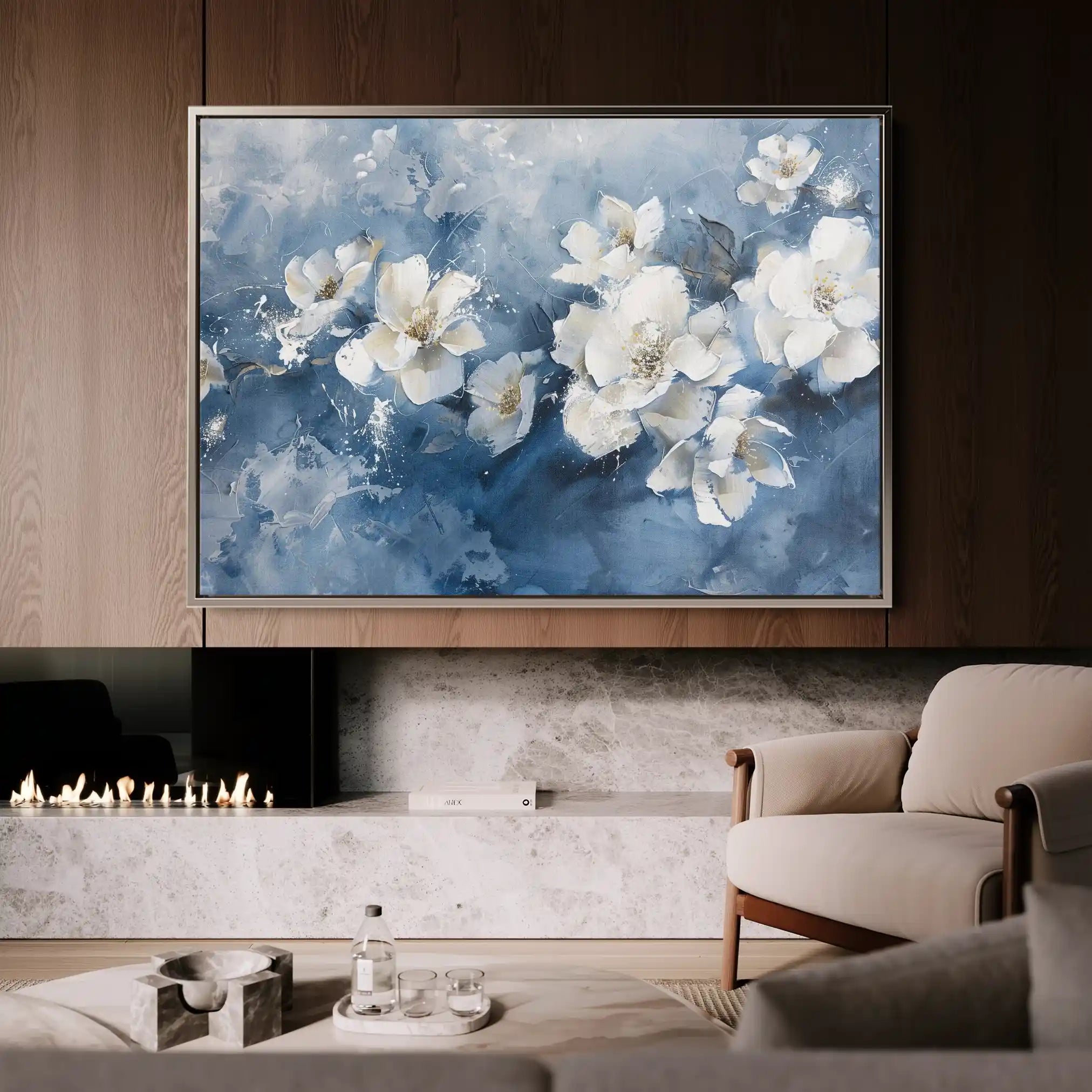 Floral Canvas Wall Art WAD085-F 90 x 60 cm / Stretched on hidden frame