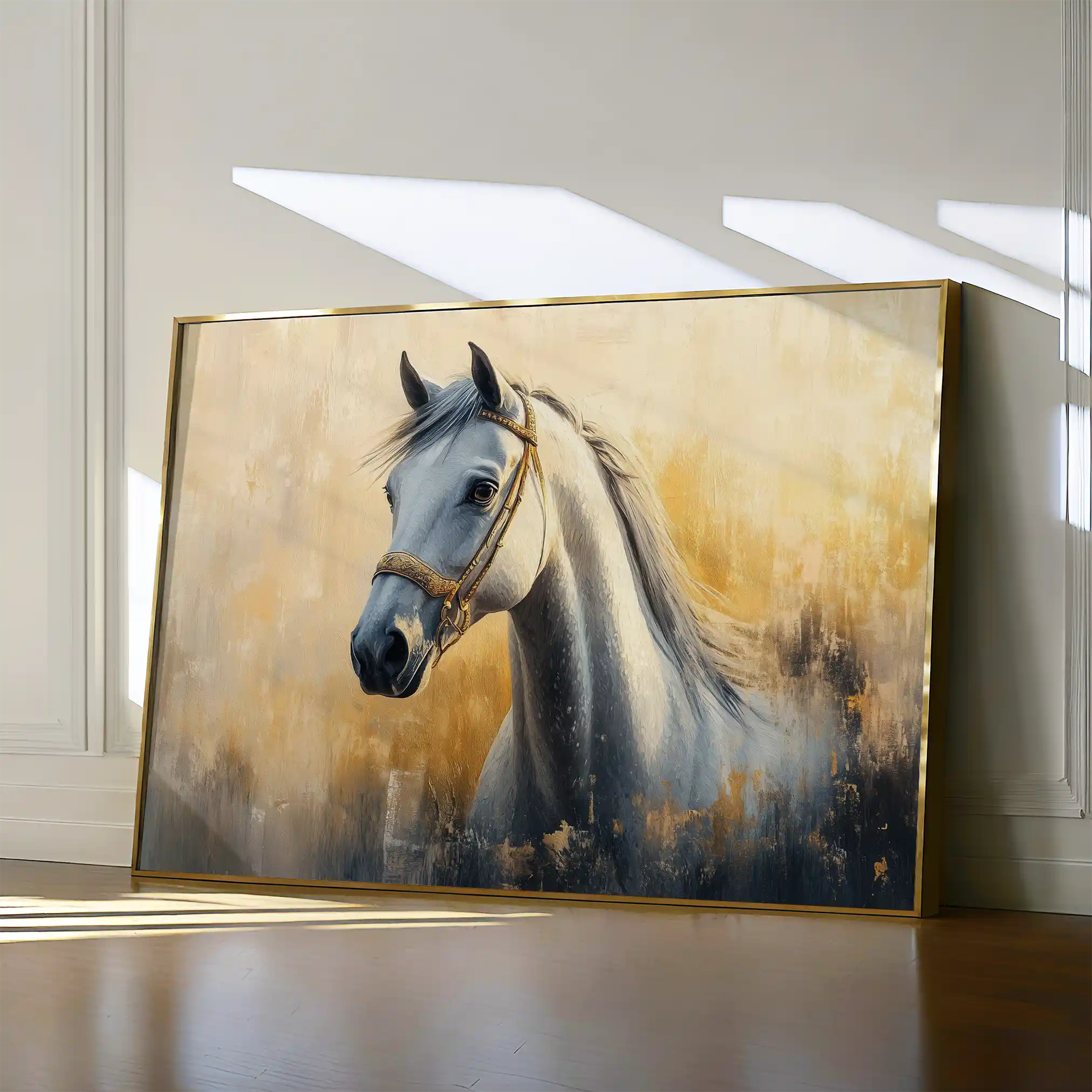 Horses 085 Canvas Art 90 x 60 cm / Stretched on hidden frame