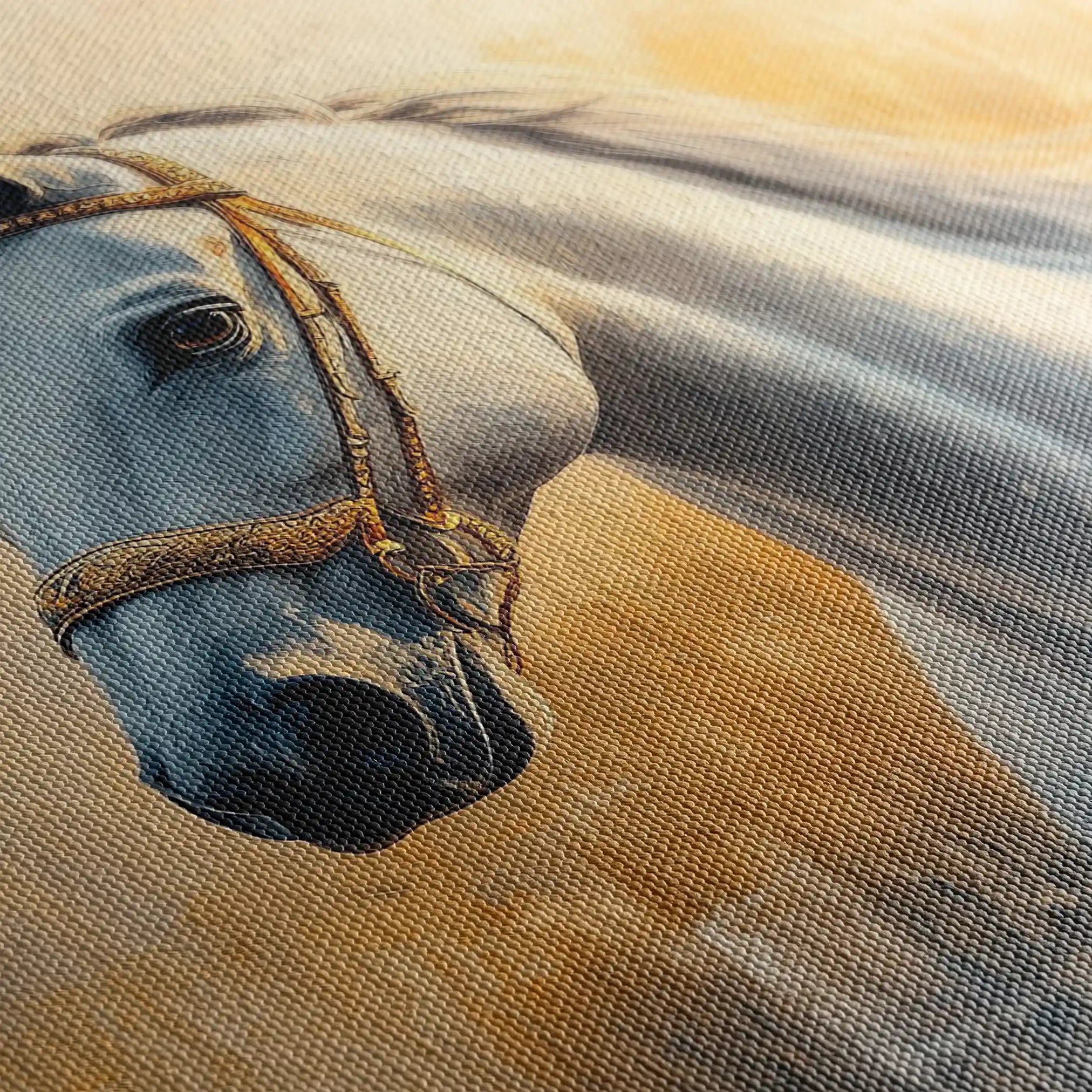 Horses 085 Canvas Art 90 x 60 cm / Stretched on hidden frame