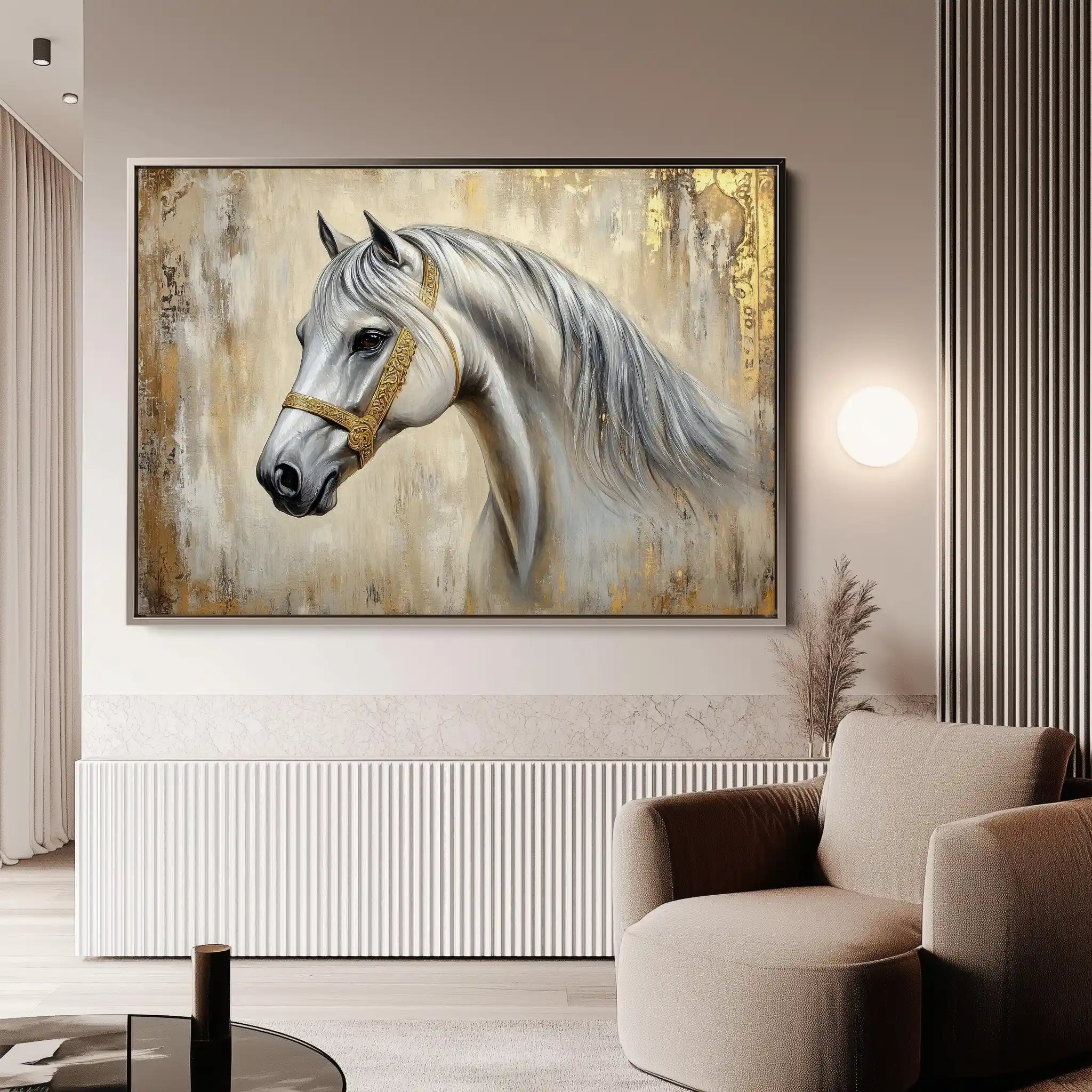 Horses 086 Canvas Art 90 x 60 cm / Stretched on hidden frame