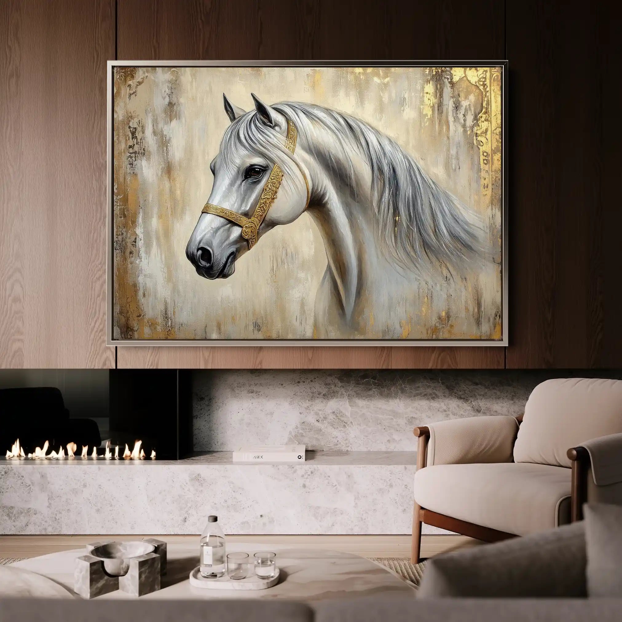 Horses 086 Canvas Art 90 x 60 cm / Stretched on hidden frame