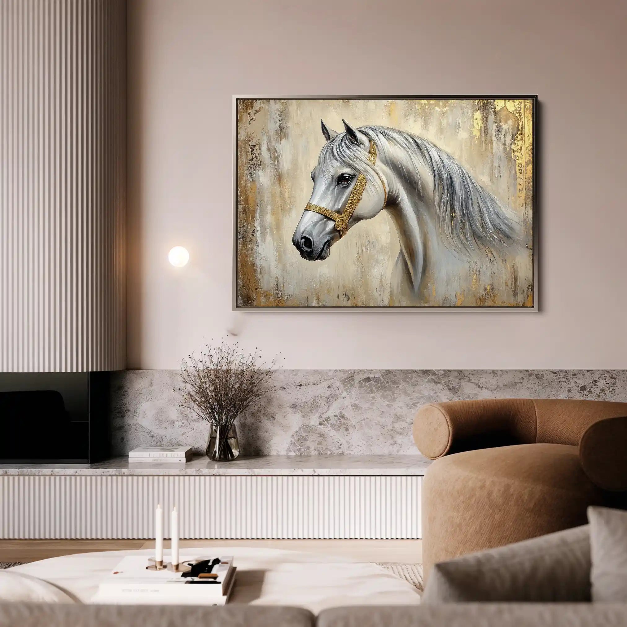 Horses 086 Canvas Art 90 x 60 cm / Stretched on hidden frame