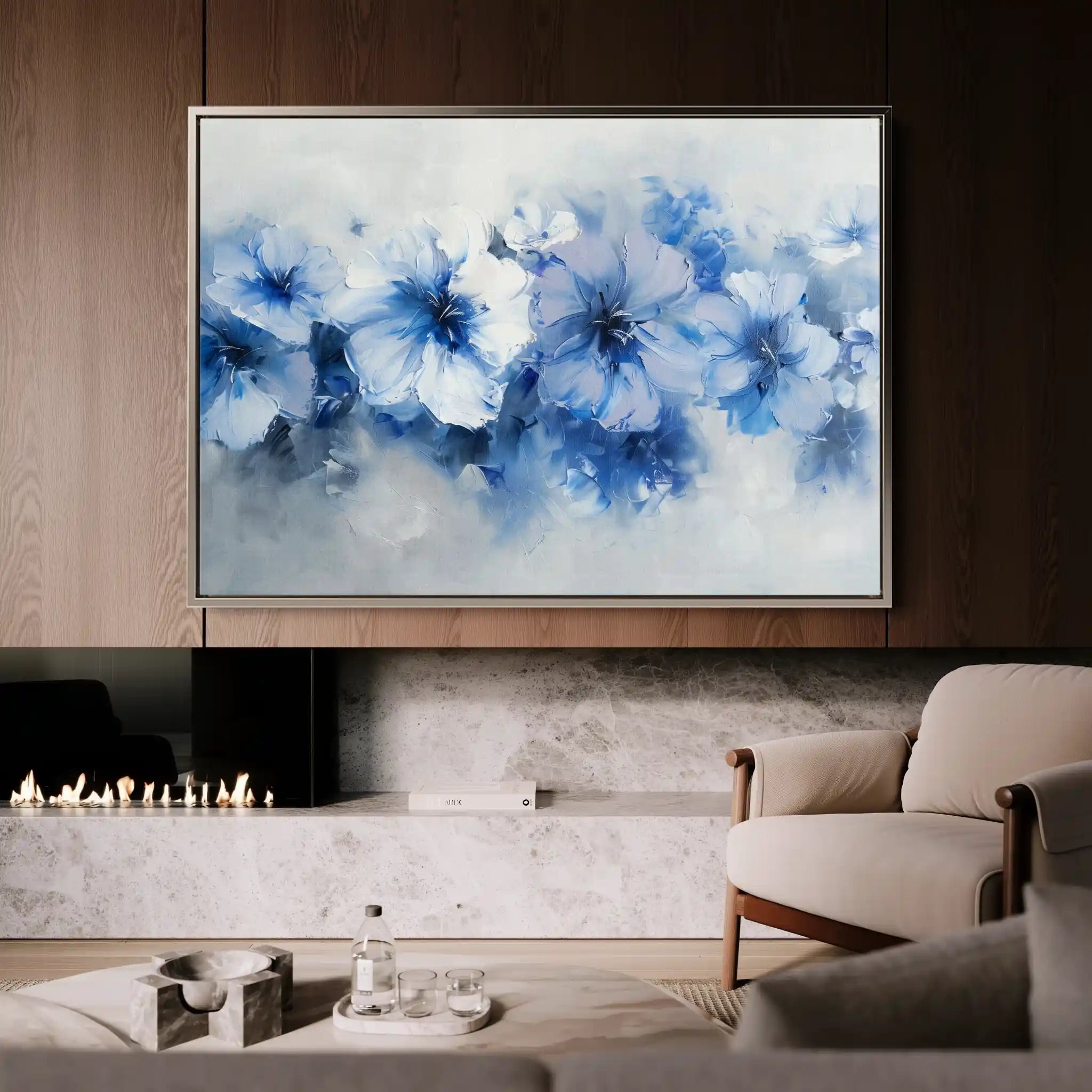 Floral Canvas Wall Art WAD087-F 90 x 60 cm / Stretched on hidden frame