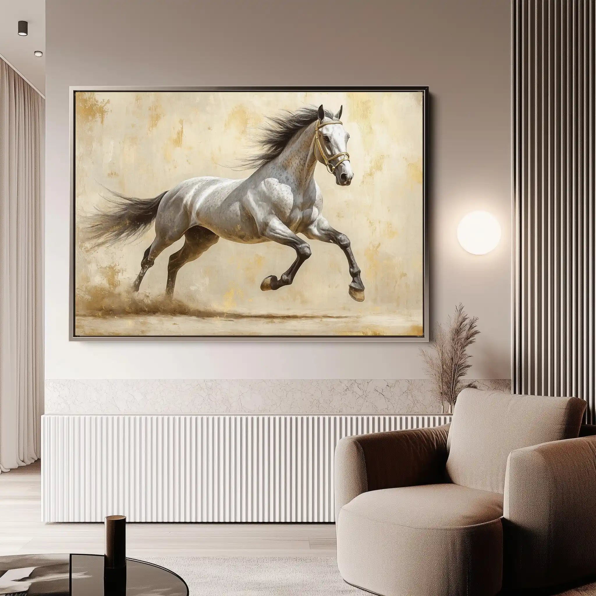 Horses 087 Canvas Art 90 x 60 cm / Stretched on hidden frame