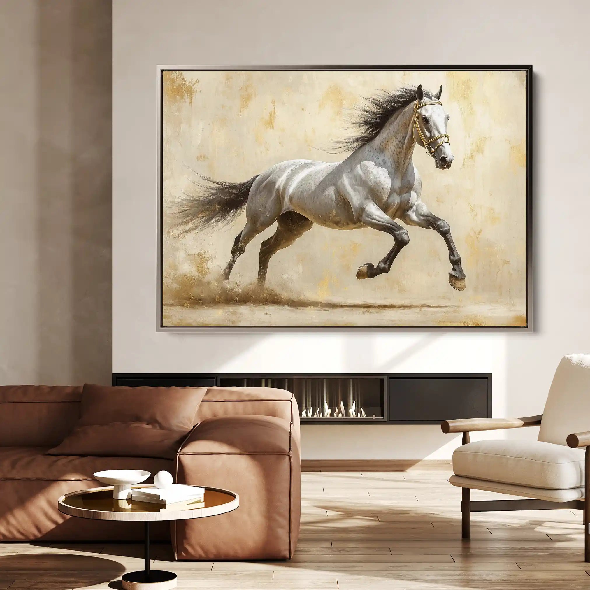 Horses 087 Canvas Art 90 x 60 cm / Stretched on hidden frame