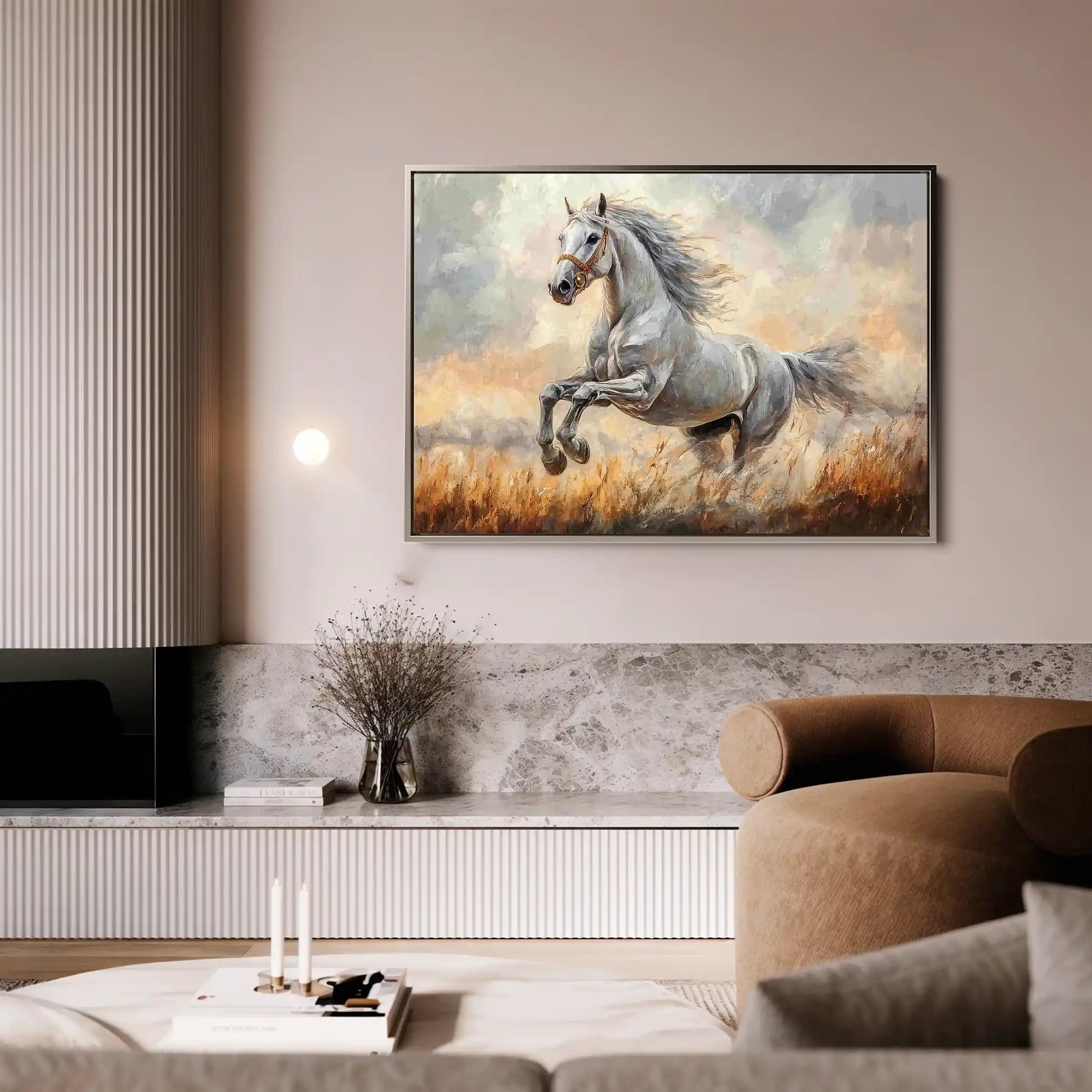 Horses 088 Canvas Art 90 x 60 cm / Stretched on hidden frame