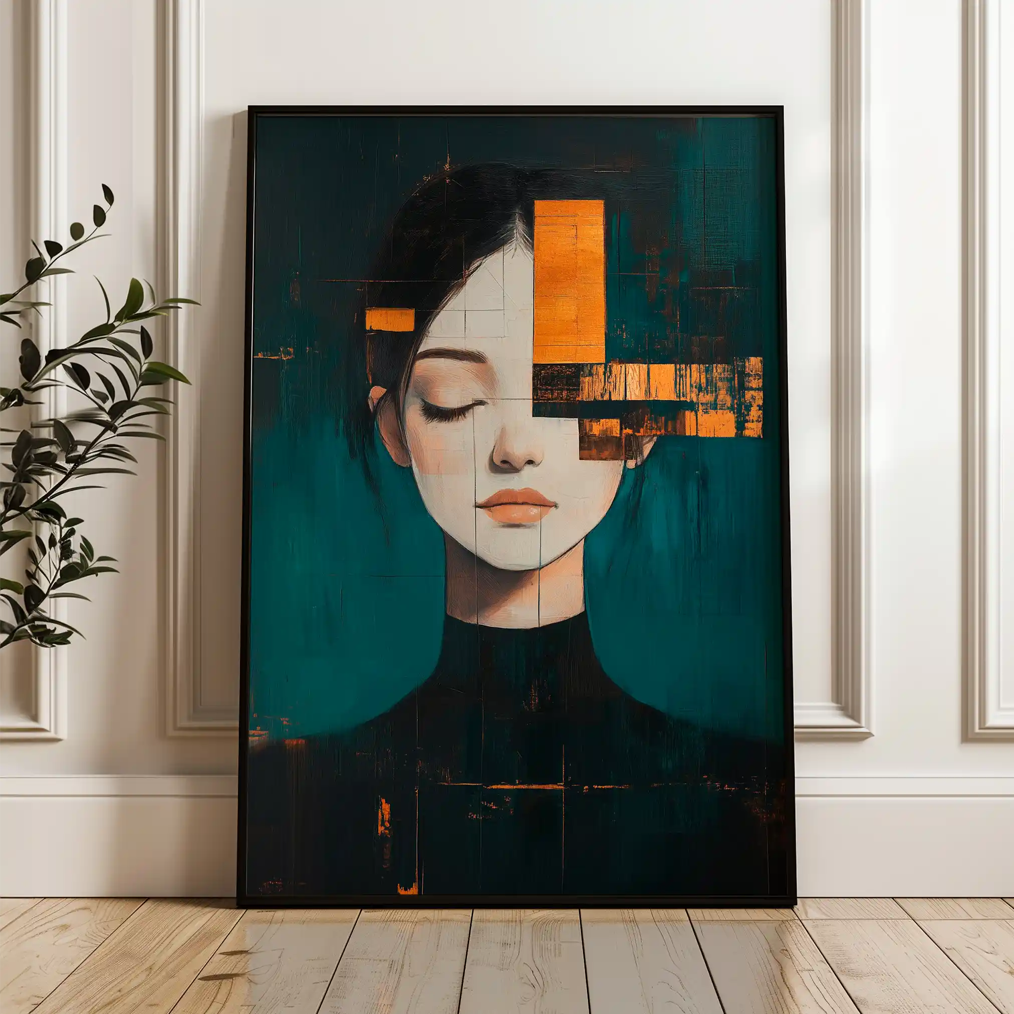 Portrait 088 Canvas Art 90 x 60 cm / Stretched on hidden frame