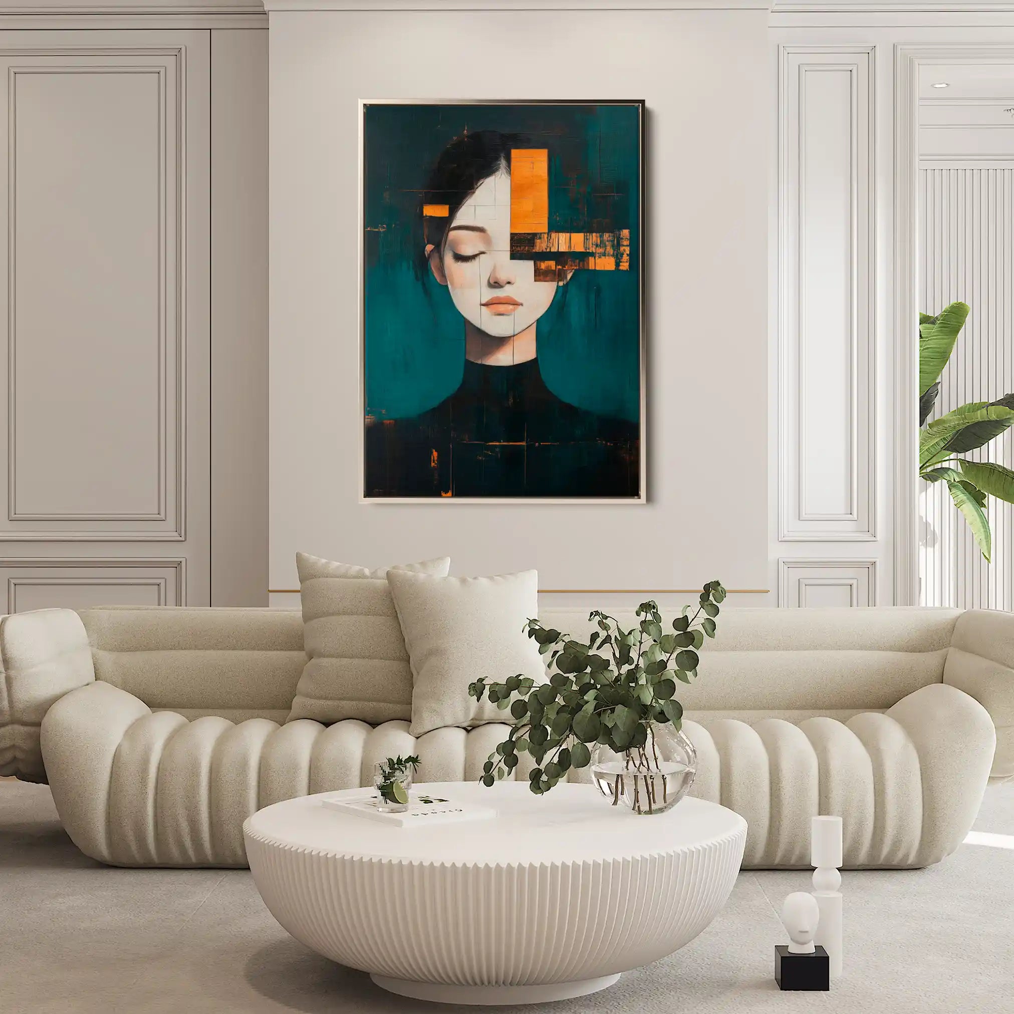 Portrait 088 Canvas Art 90 x 60 cm / Stretched on hidden frame