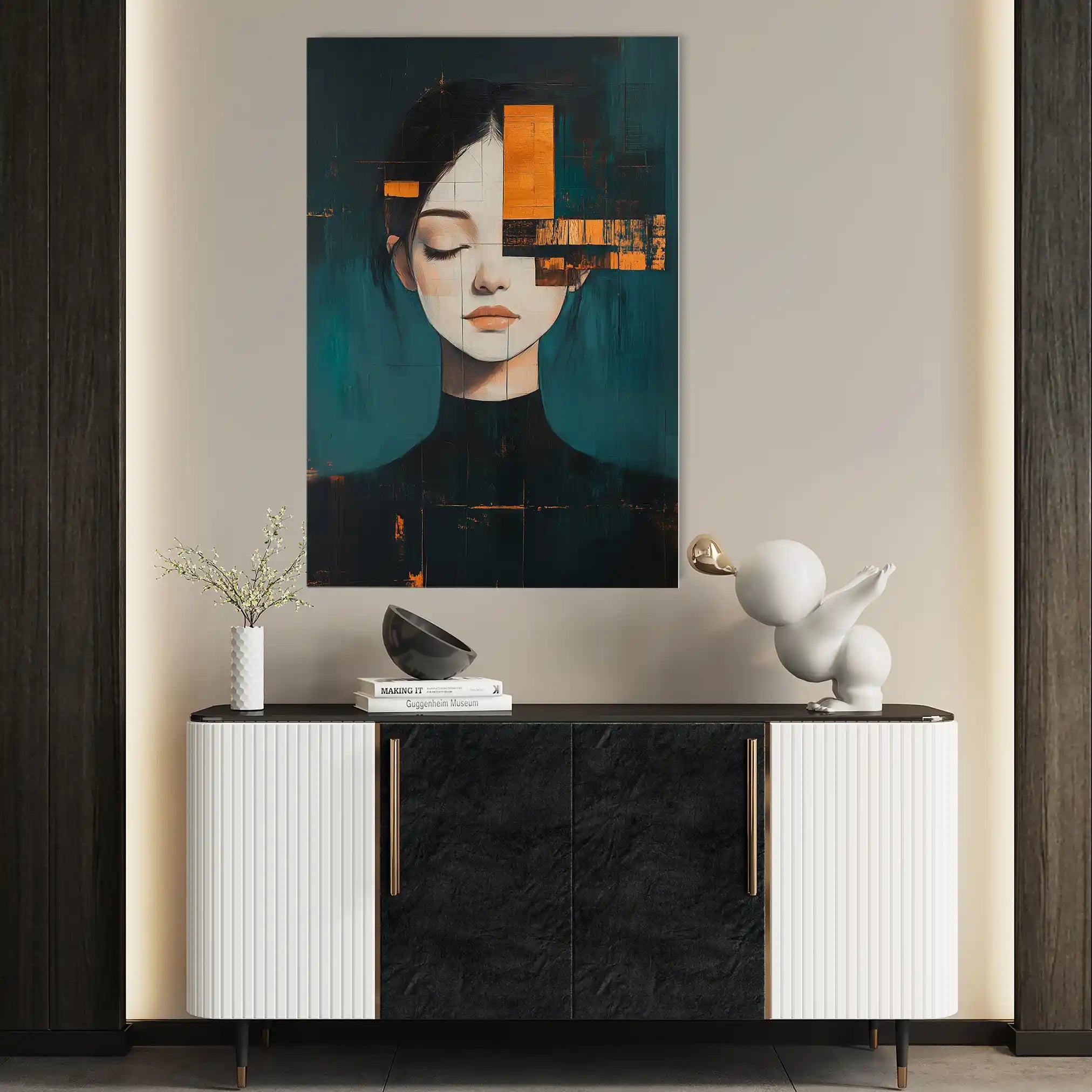 Portrait 088 Canvas Art 90 x 60 cm / Stretched on hidden frame