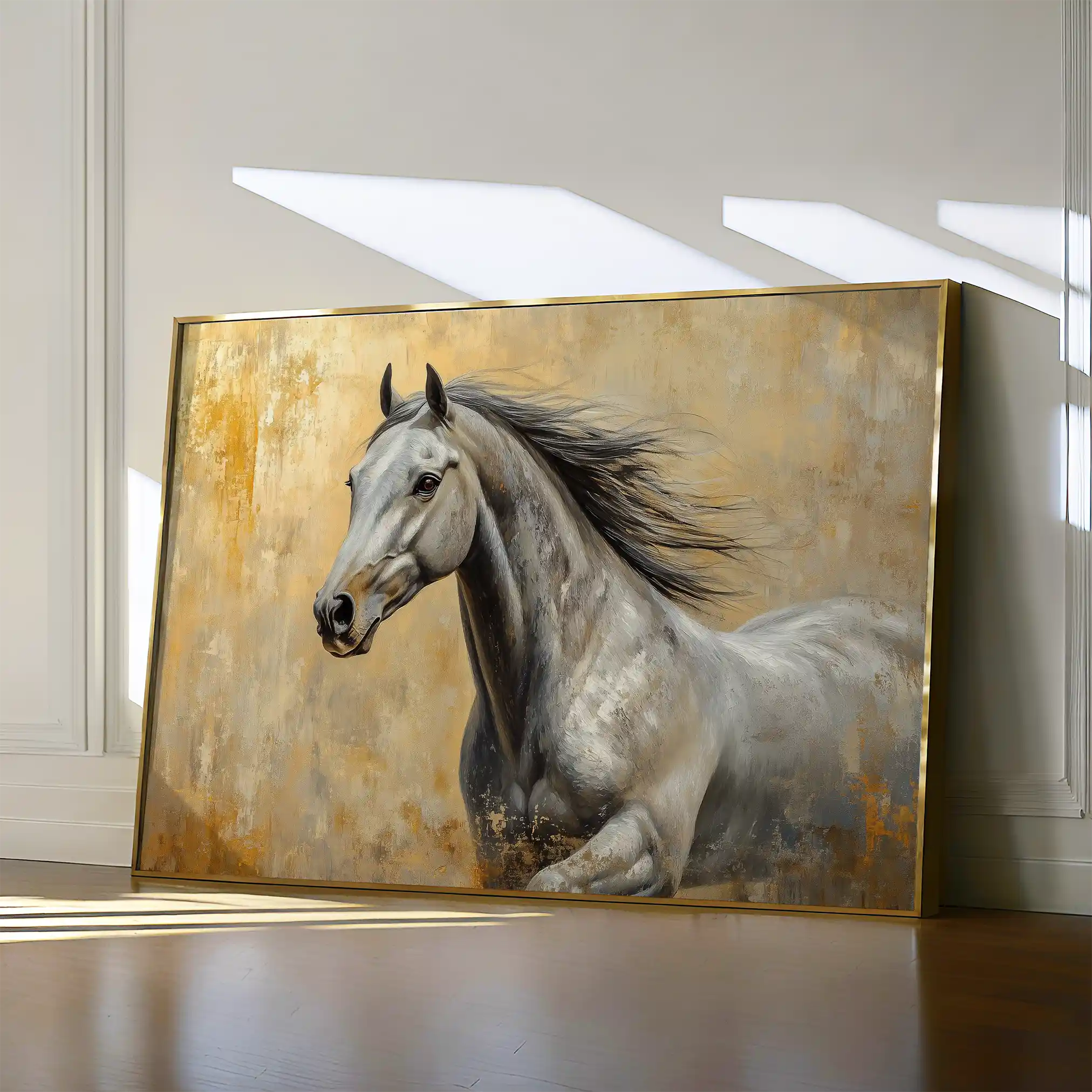 Horses 089 Canvas Art 90 x 60 cm / Stretched on hidden frame