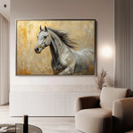 Horses 089 Canvas Art 90 x 60 cm / Stretched on hidden frame