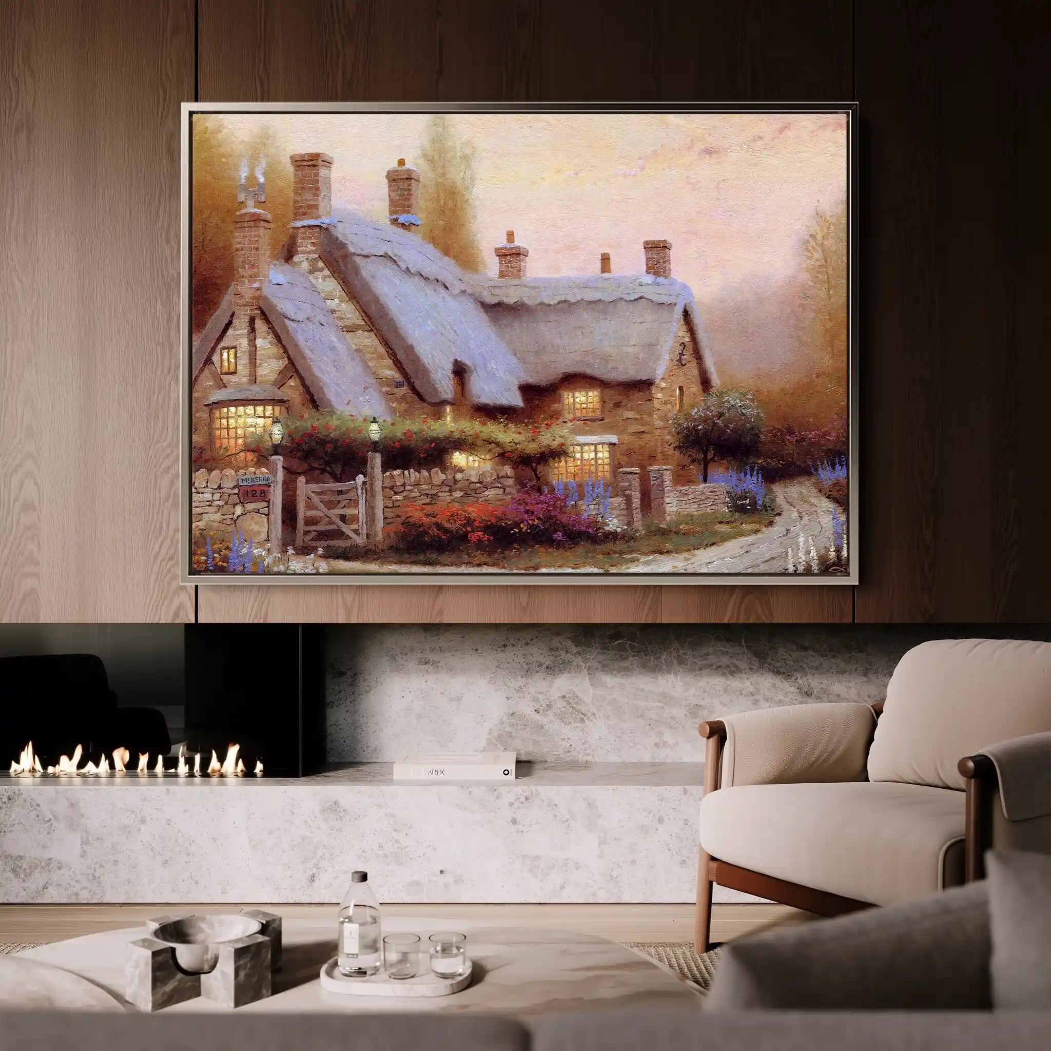 Landscape 089 Canvas Art 90 x 60 cm / Stretched on hidden frame