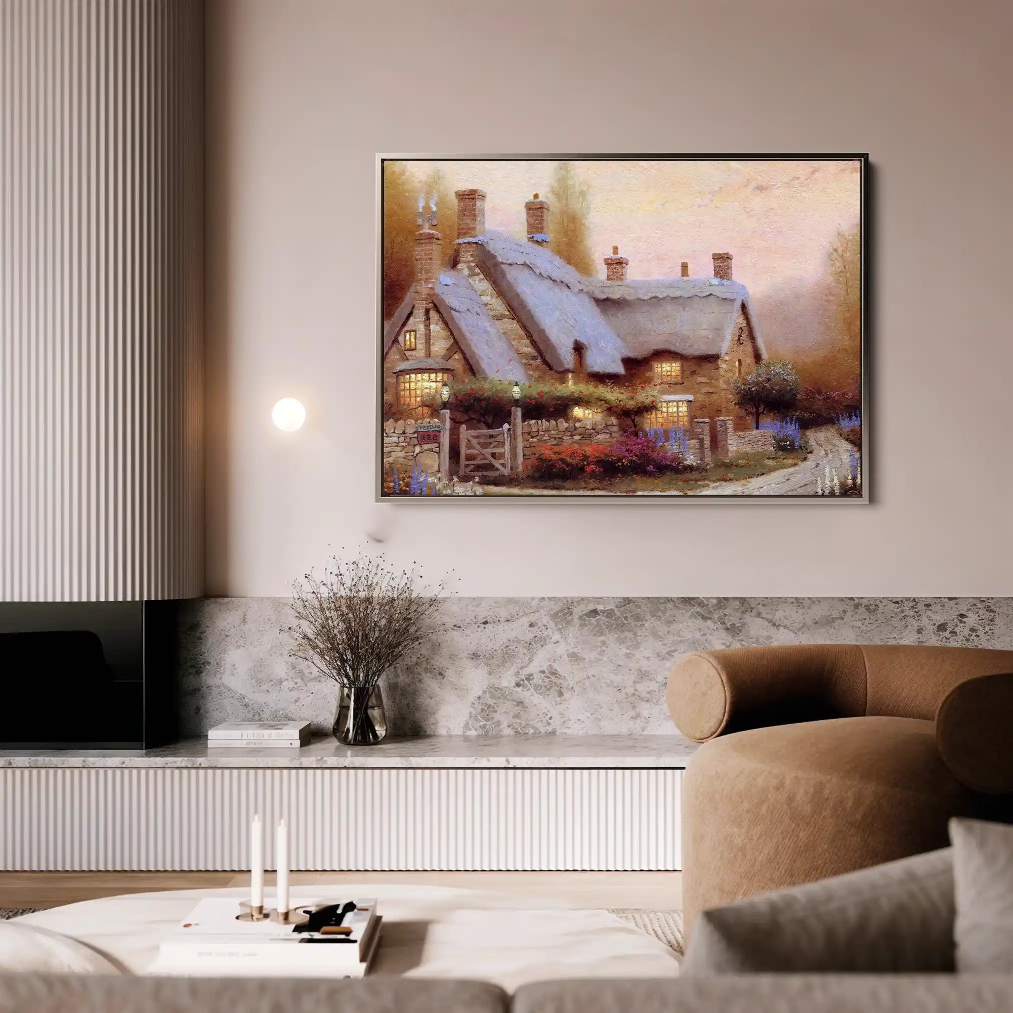 Landscape 089 Canvas Art 90 x 60 cm / Stretched on hidden frame