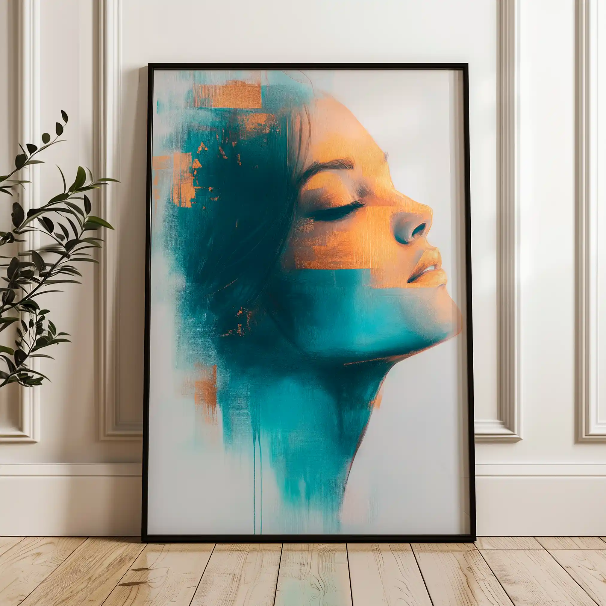 Portrait 089 Canvas Art 90 x 60 cm / Stretched on hidden frame