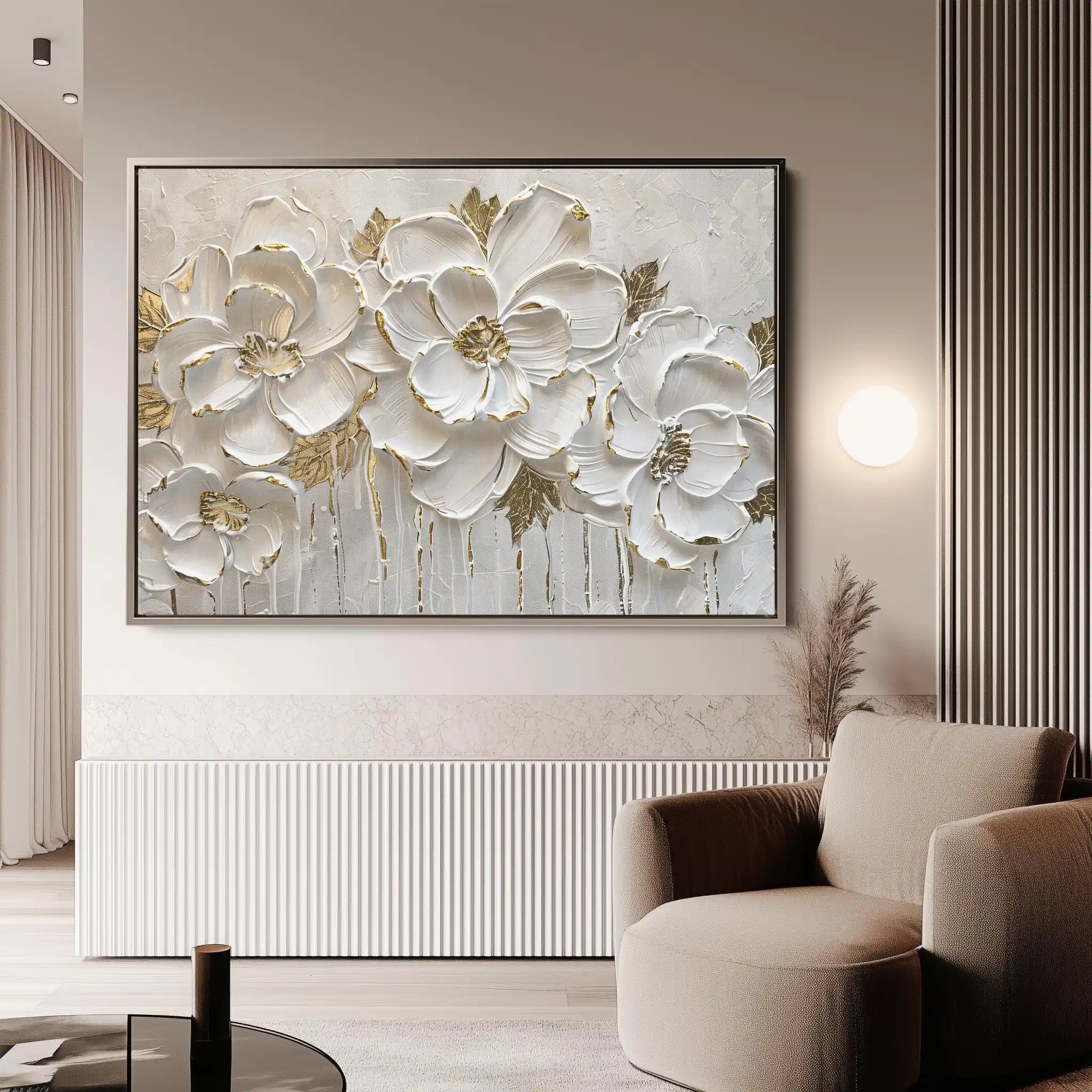 Floral Canvas Wall Art WAD090-F 90 x 60 cm / Stretched on hidden frame