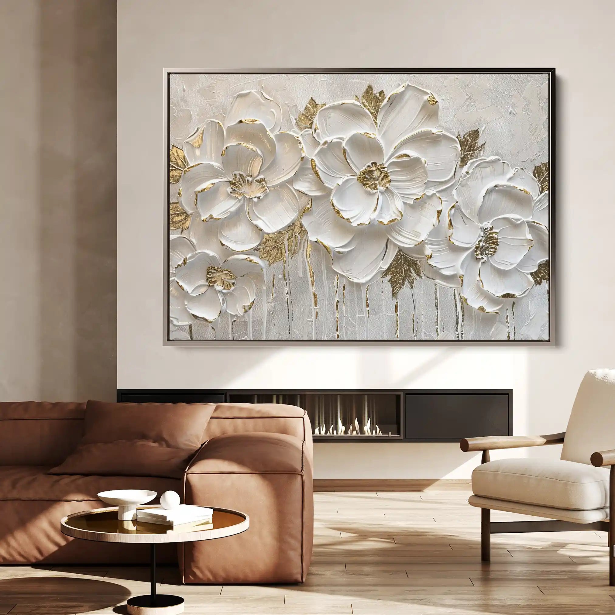Floral Canvas Wall Art WAD090-F 90 x 60 cm / Stretched on hidden frame