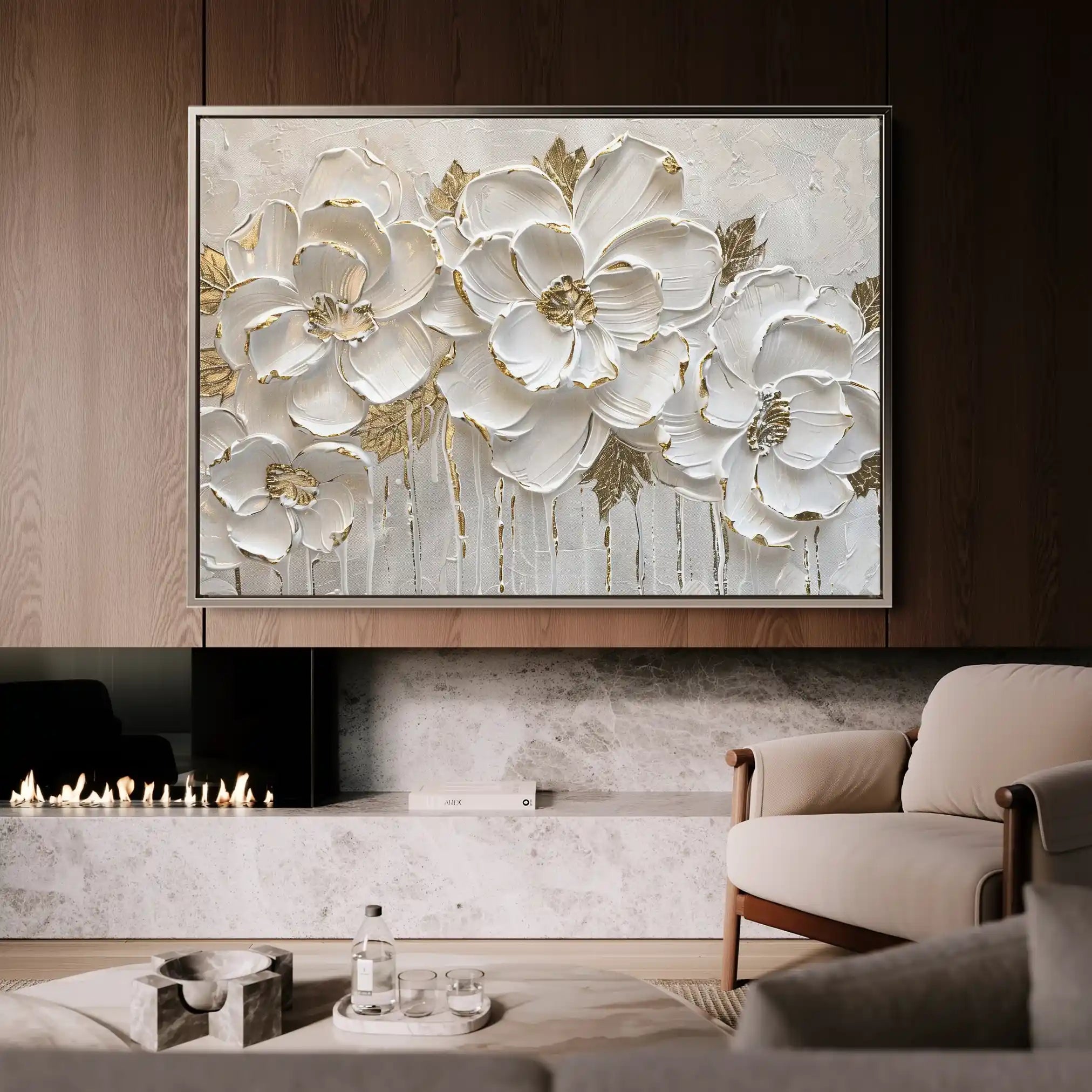 Floral Canvas Wall Art WAD090-F 90 x 60 cm / Stretched on hidden frame