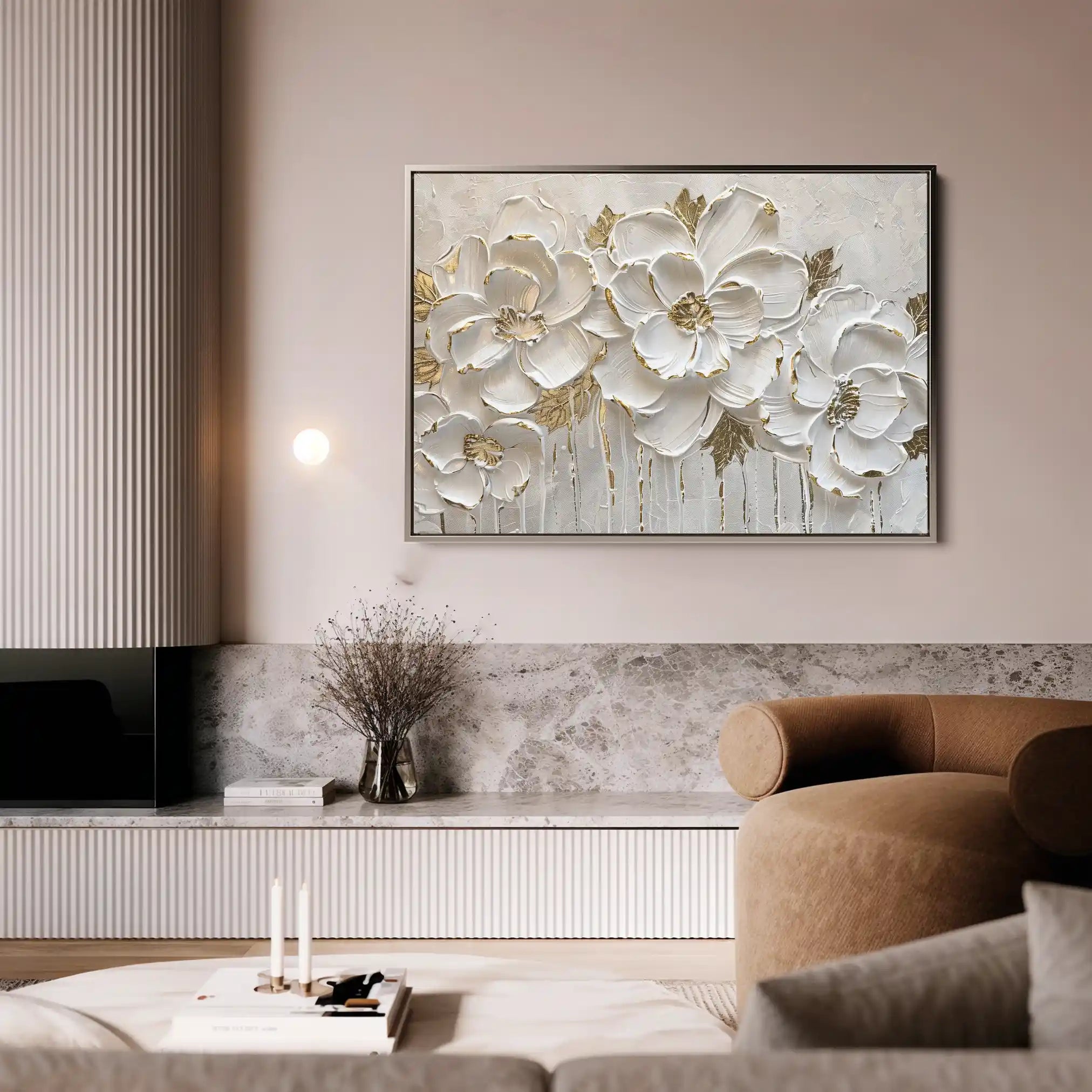 Floral Canvas Wall Art WAD090-F 90 x 60 cm / Stretched on hidden frame