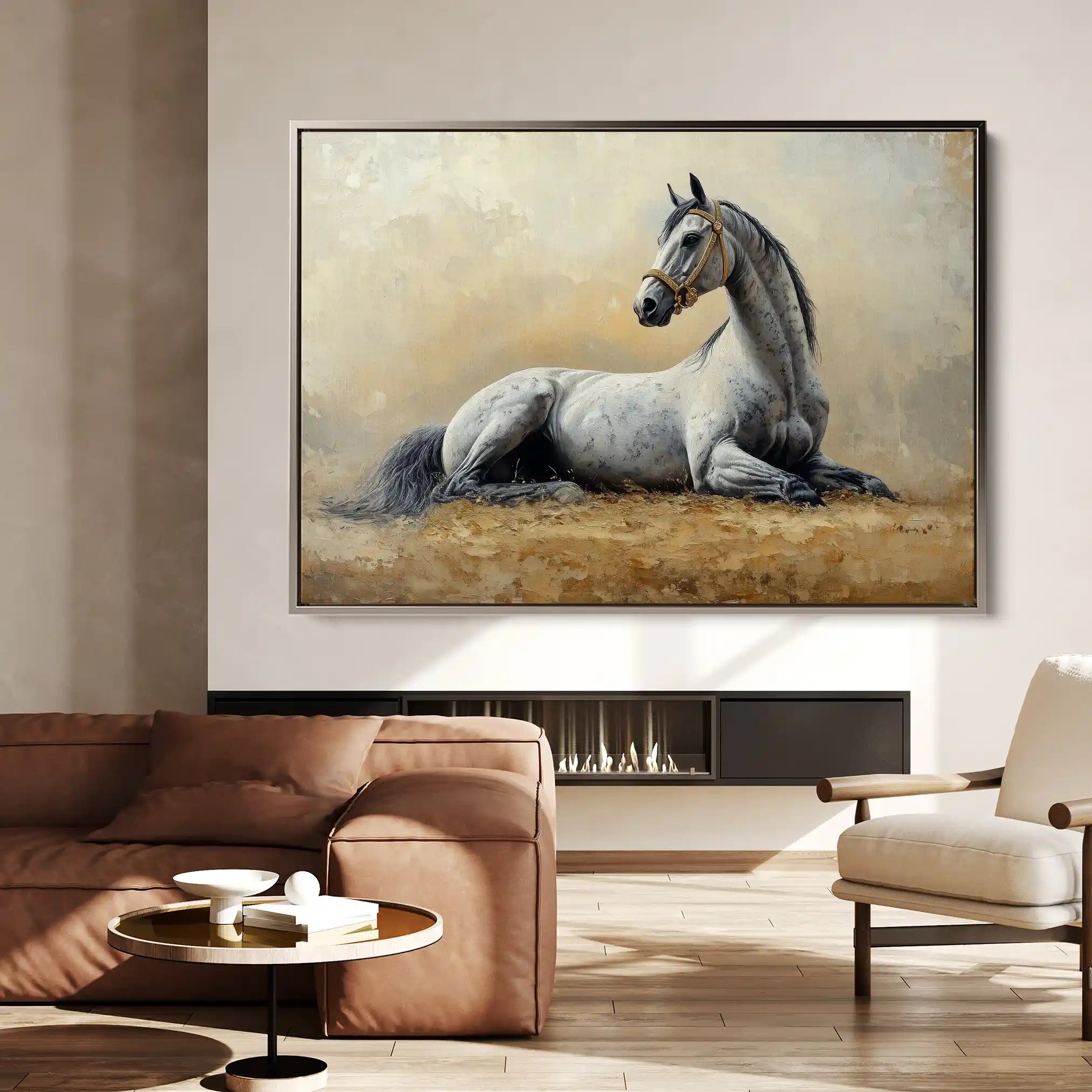 Horses 090 Canvas Art 90 x 60 cm / Stretched on hidden frame