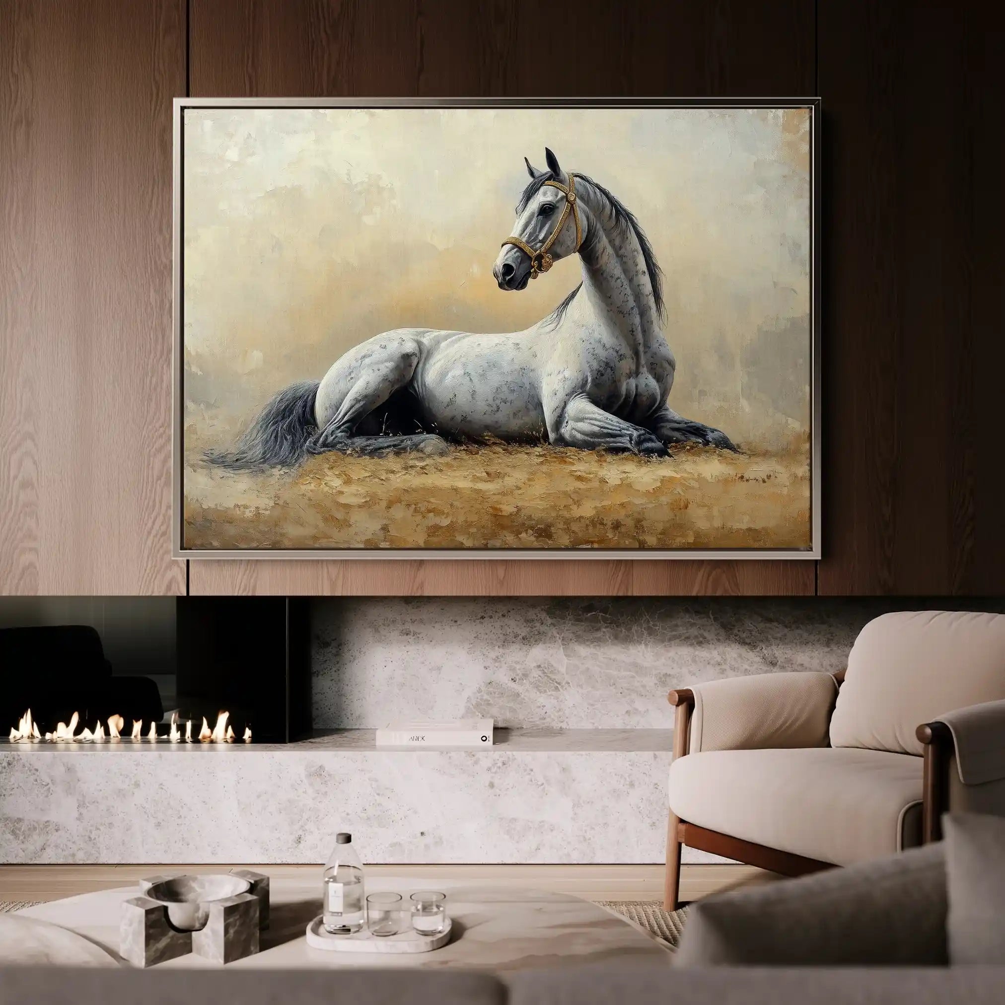 Horses 090 Canvas Art 90 x 60 cm / Stretched on hidden frame