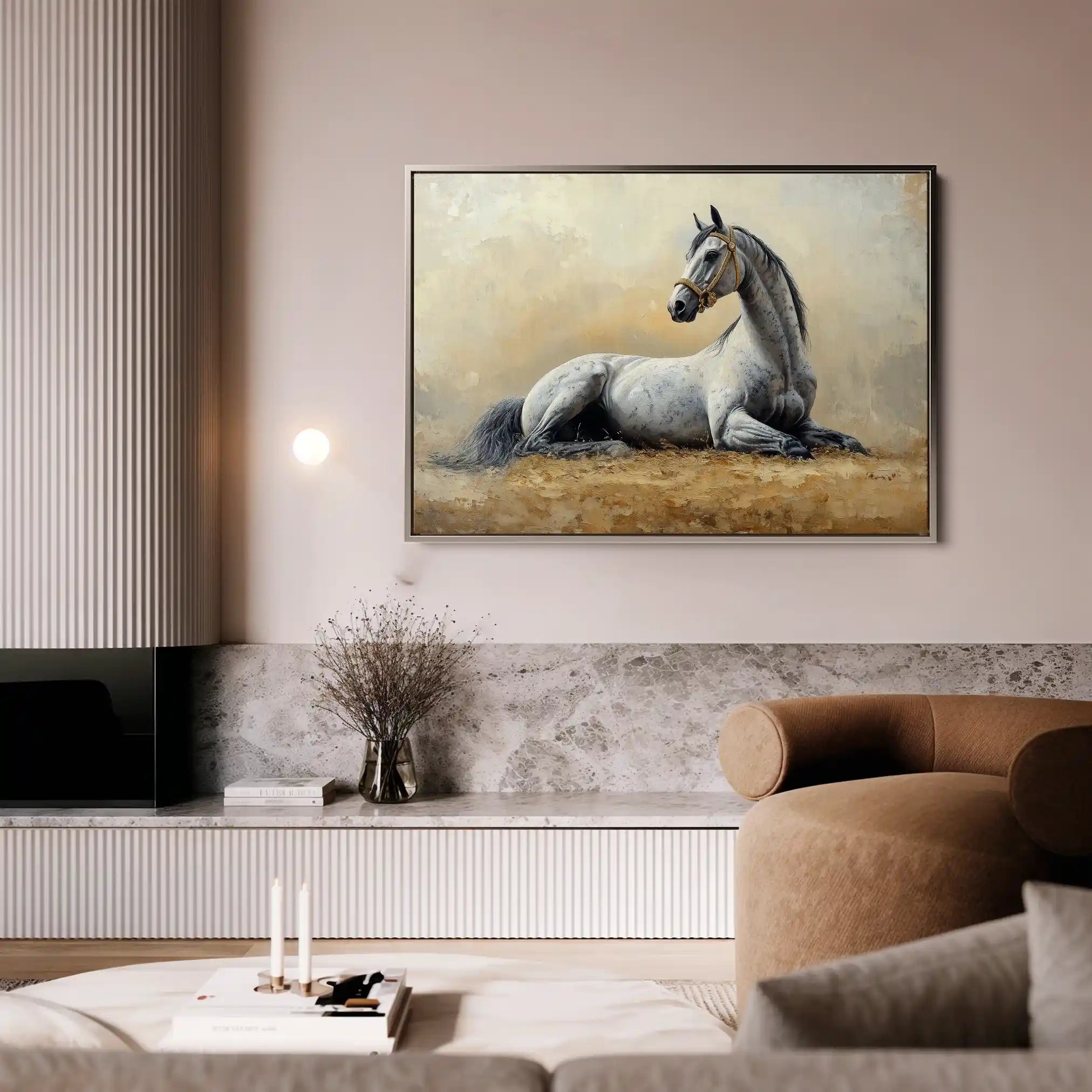 Horses 090 Canvas Art 90 x 60 cm / Stretched on hidden frame
