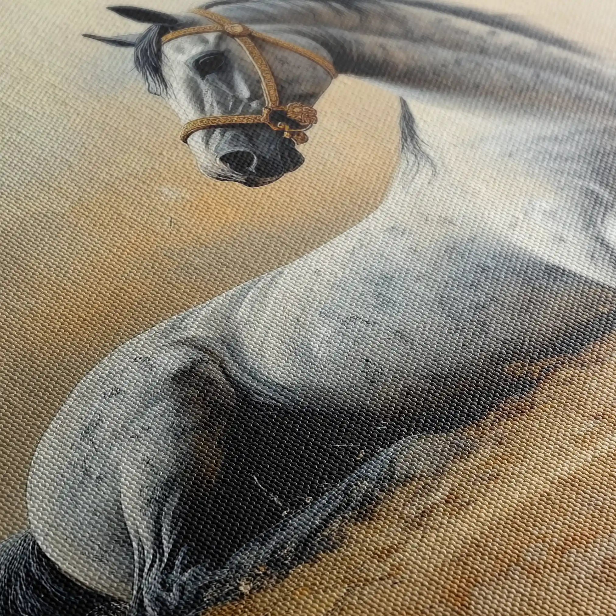 Horses 090 Canvas Art 90 x 60 cm / Stretched on hidden frame