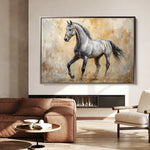 Horses 091 Canvas Art 90 x 60 cm / Stretched on hidden frame