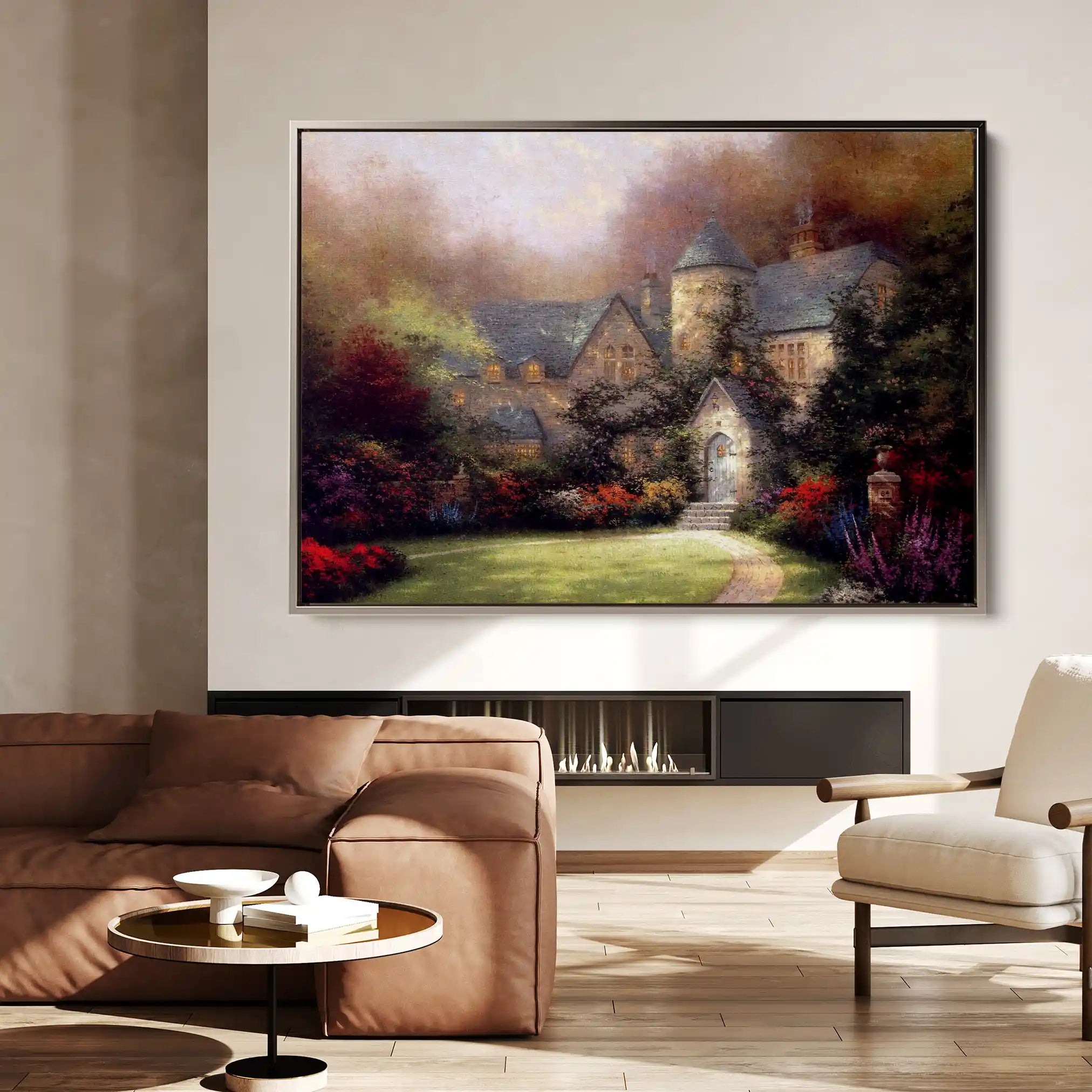 Landscape 091 Canvas Art 90 x 60 cm / Stretched on hidden frame