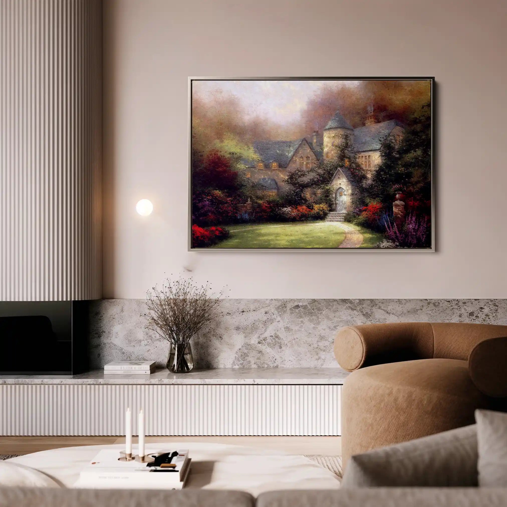 Landscape 091 Canvas Art 90 x 60 cm / Stretched on hidden frame