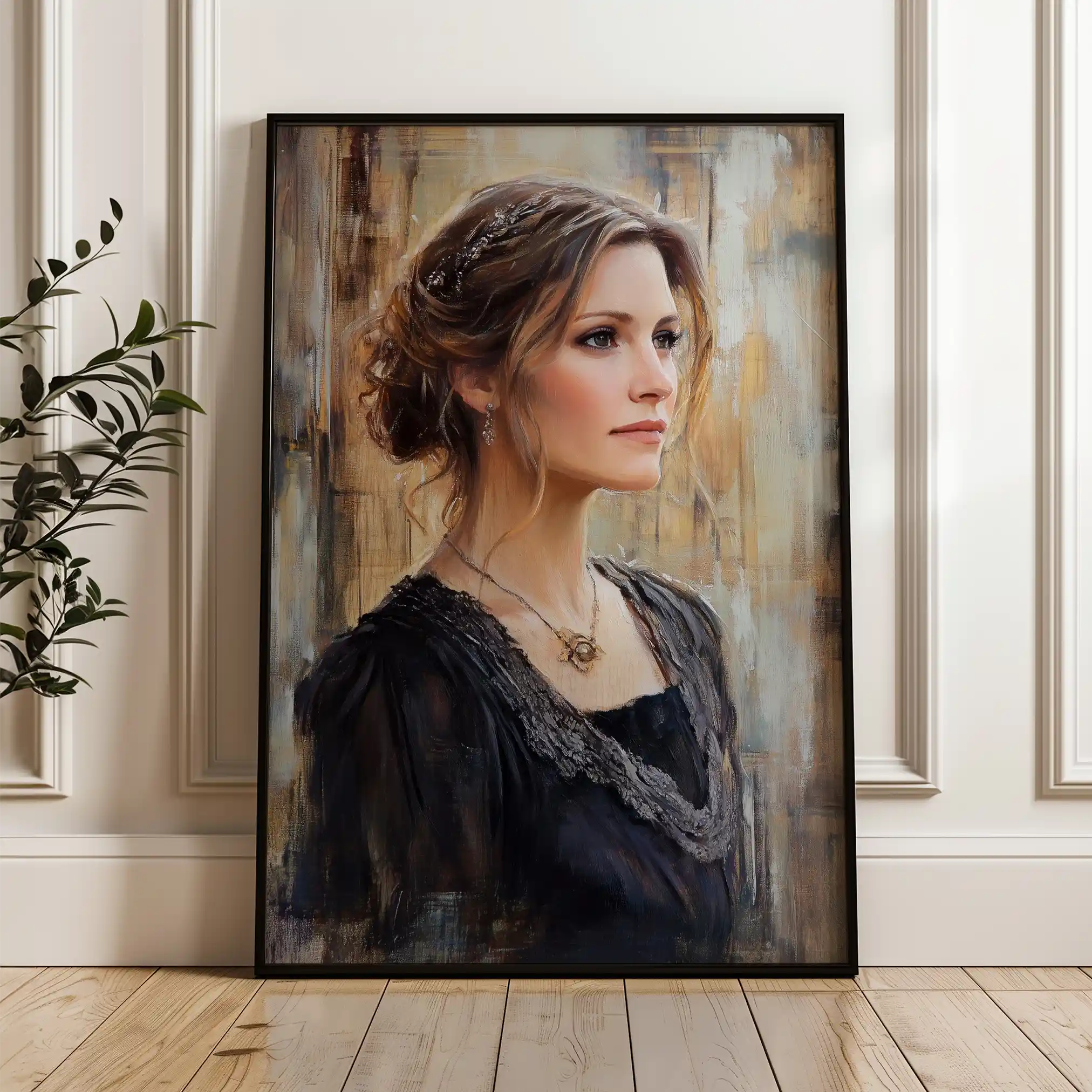 Portrait 091 Canvas Art 90 x 60 cm / Stretched on hidden frame