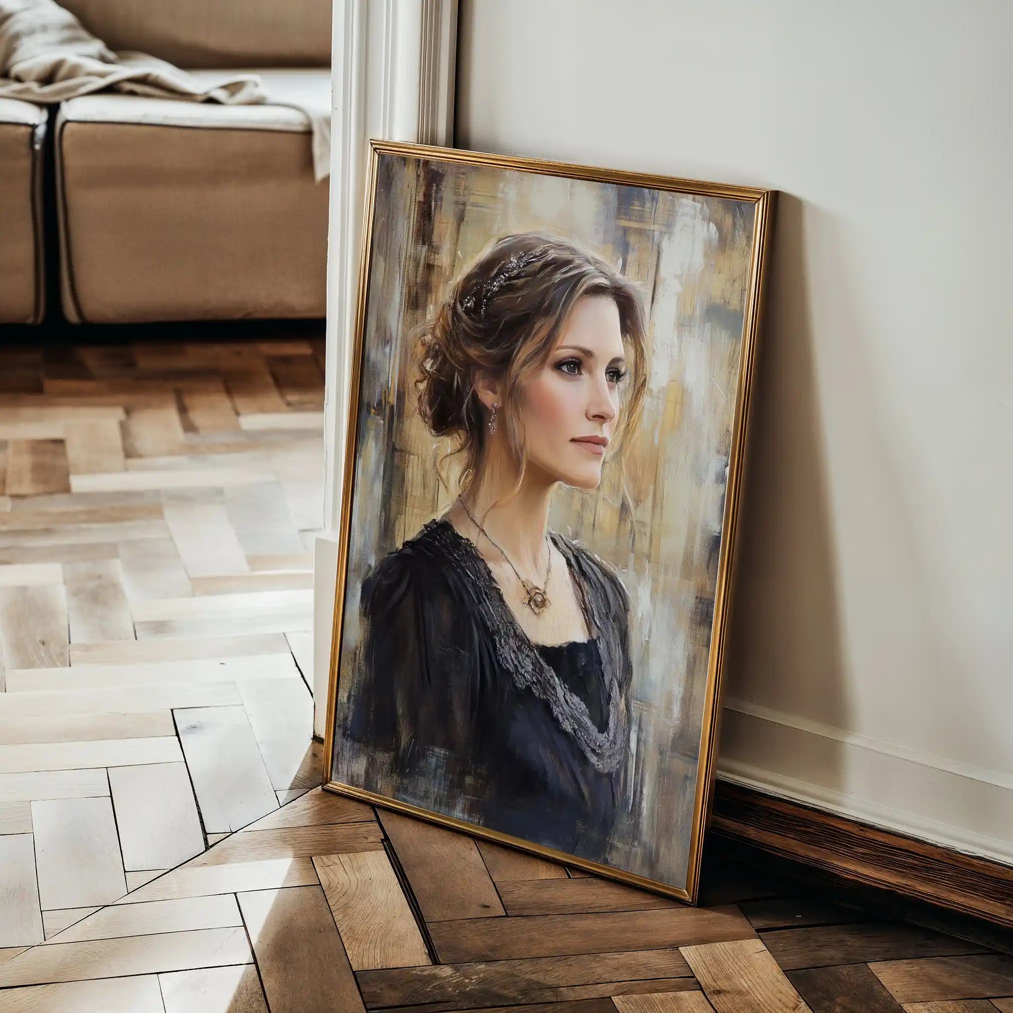 Portrait 091 Canvas Art 90 x 60 cm / Stretched on hidden frame