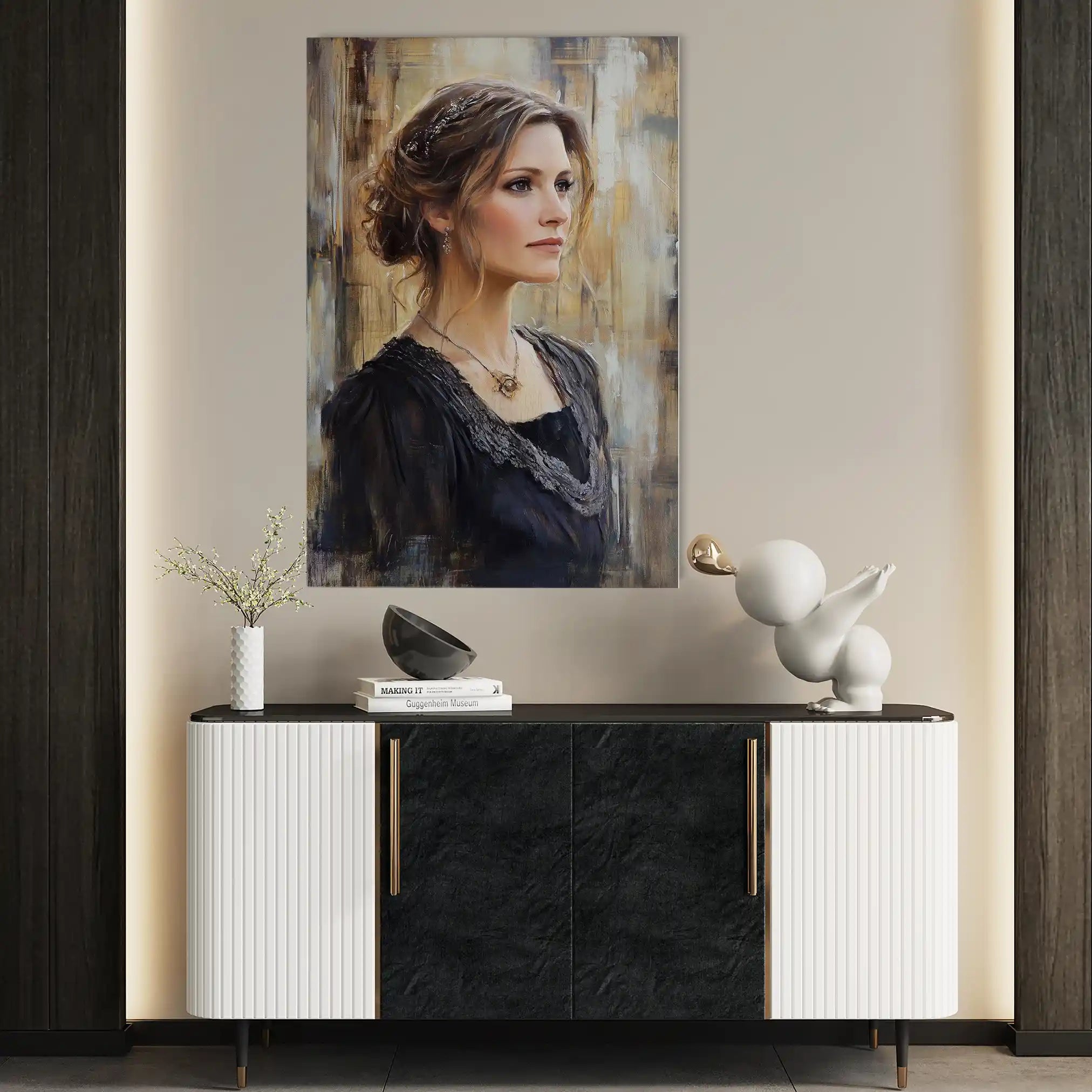 Portrait 091 Canvas Art 90 x 60 cm / Stretched on hidden frame