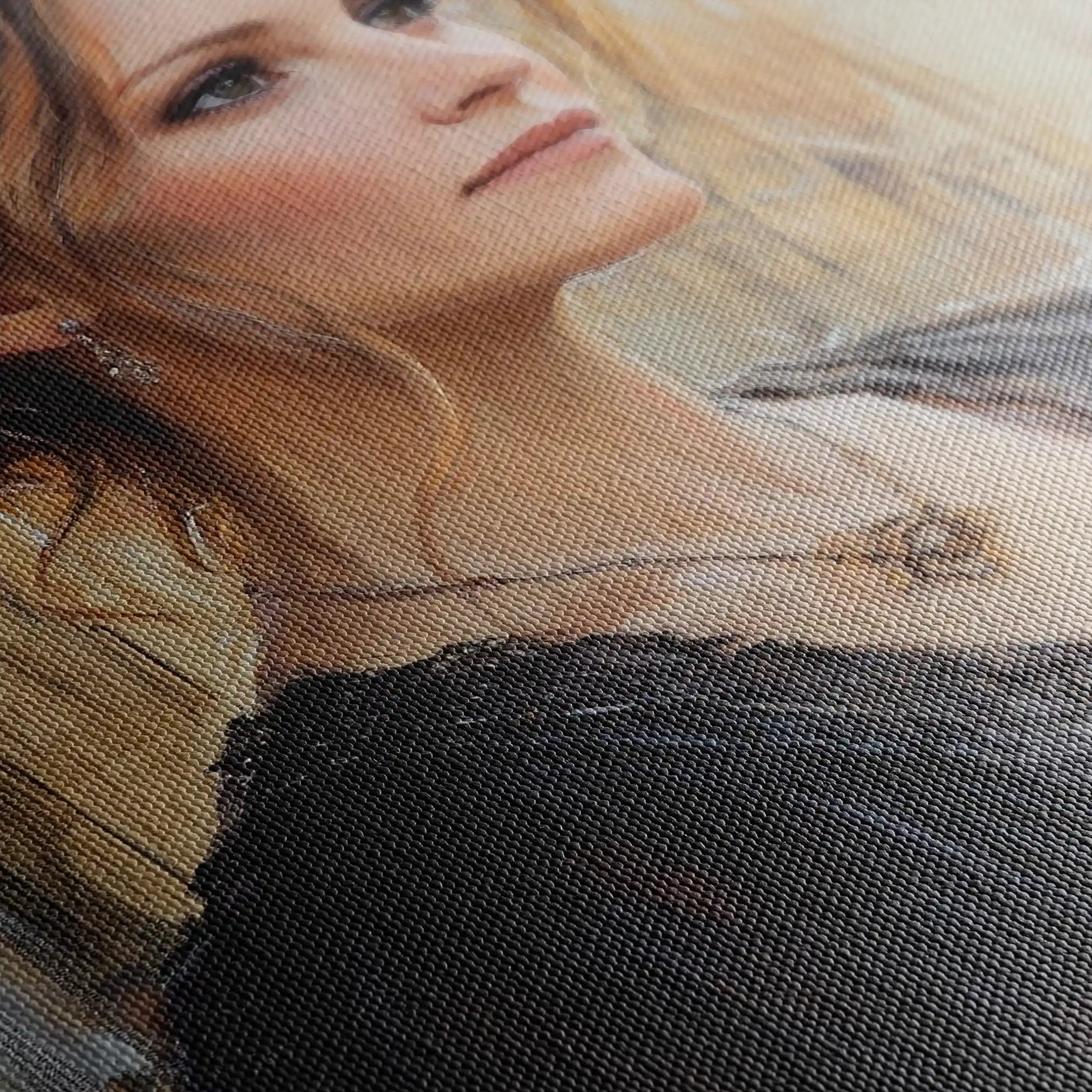 Portrait 091 Canvas Art 90 x 60 cm / Stretched on hidden frame