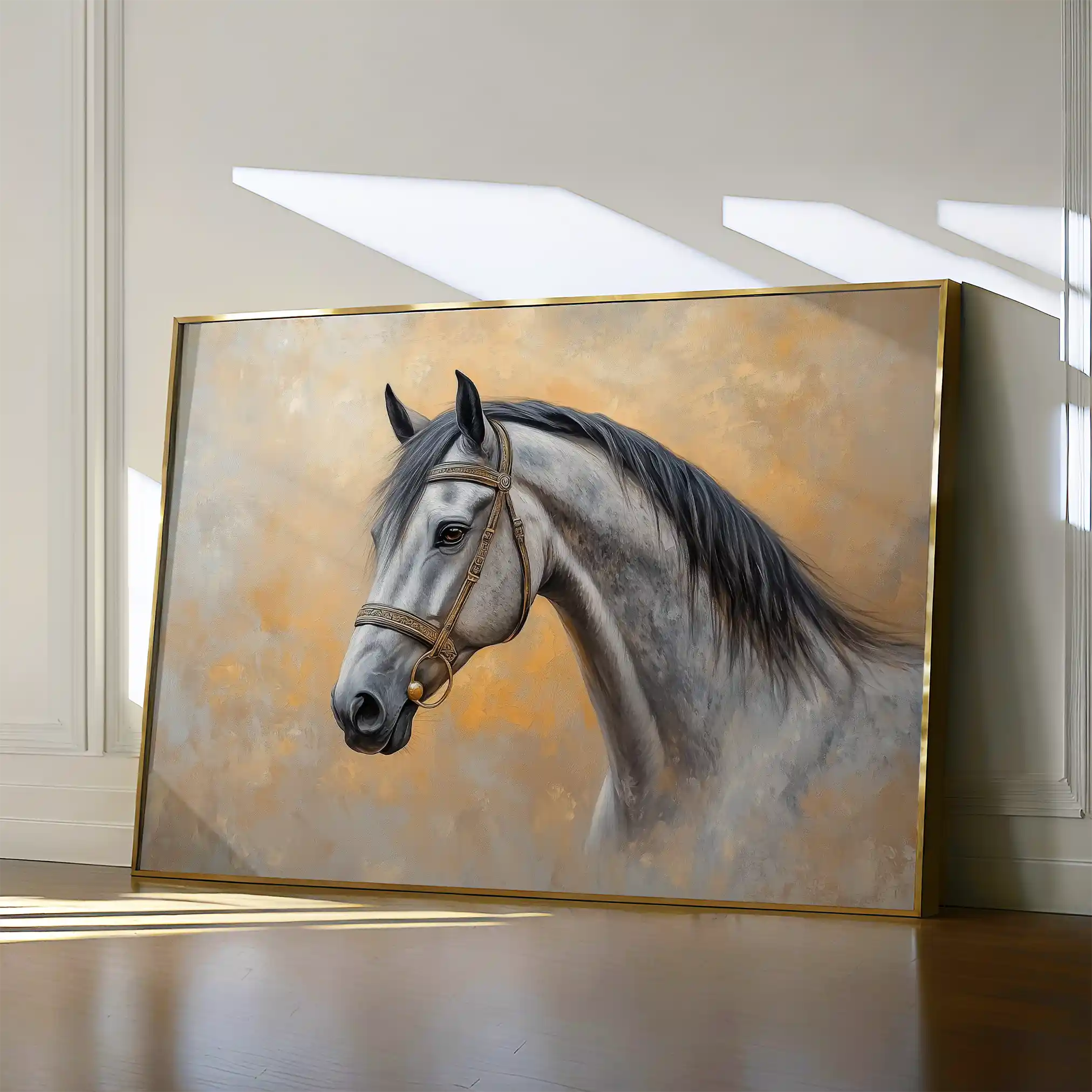 Horses 092 Canvas Art 90 x 60 cm / Stretched on hidden frame
