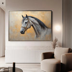Horses 092 Canvas Art 90 x 60 cm / Stretched on hidden frame