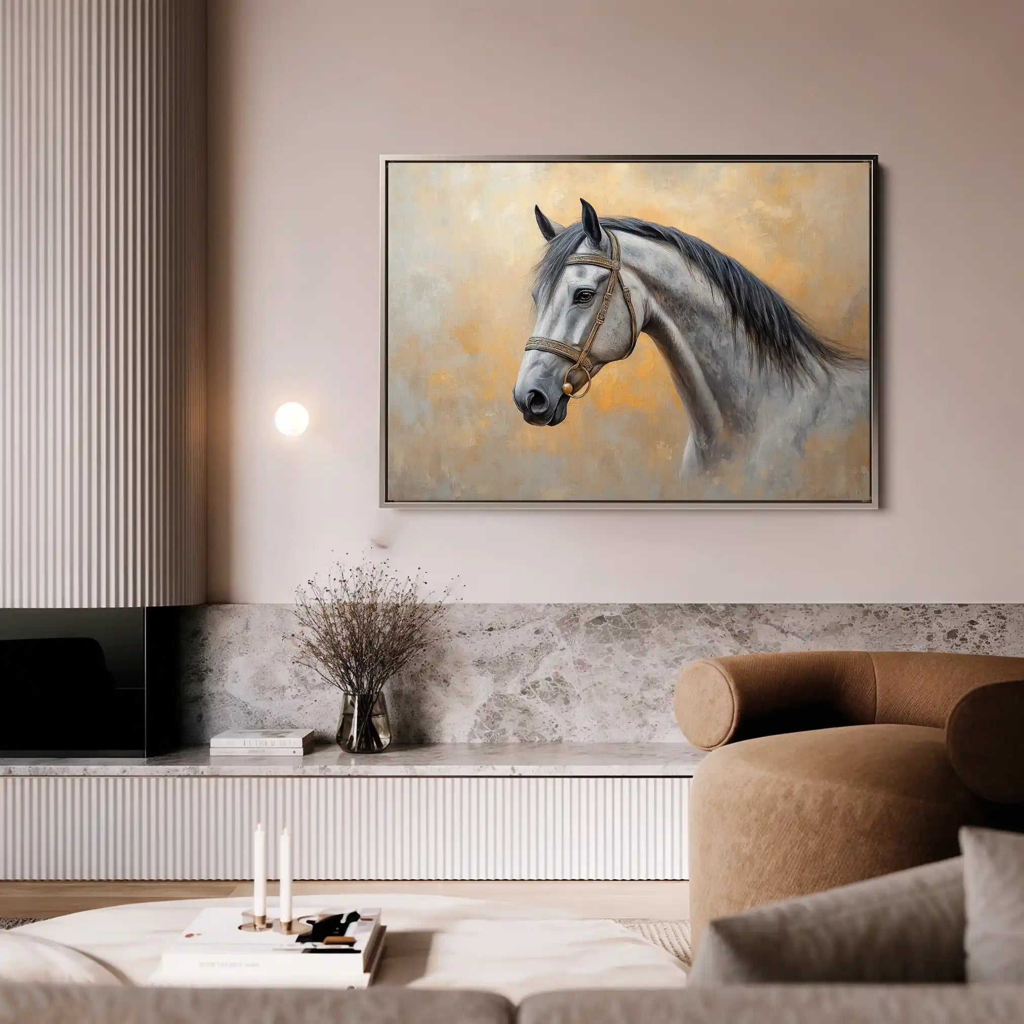 Horses 092 Canvas Art 90 x 60 cm / Stretched on hidden frame