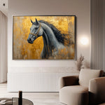Horses 093 Canvas Art 90 x 60 cm / Stretched on hidden frame
