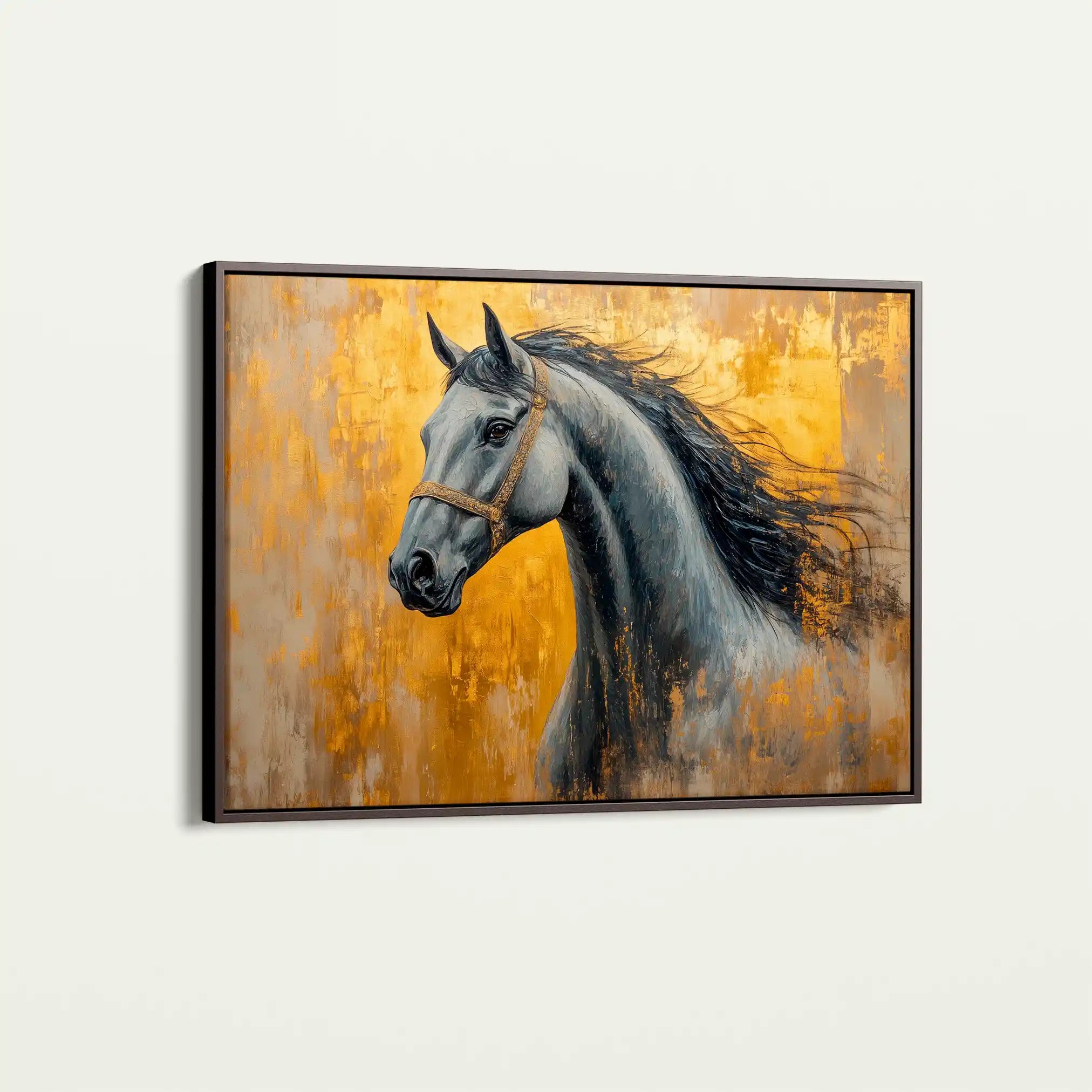 Horses 093 Canvas Art 90 x 60 cm / Stretched on hidden frame