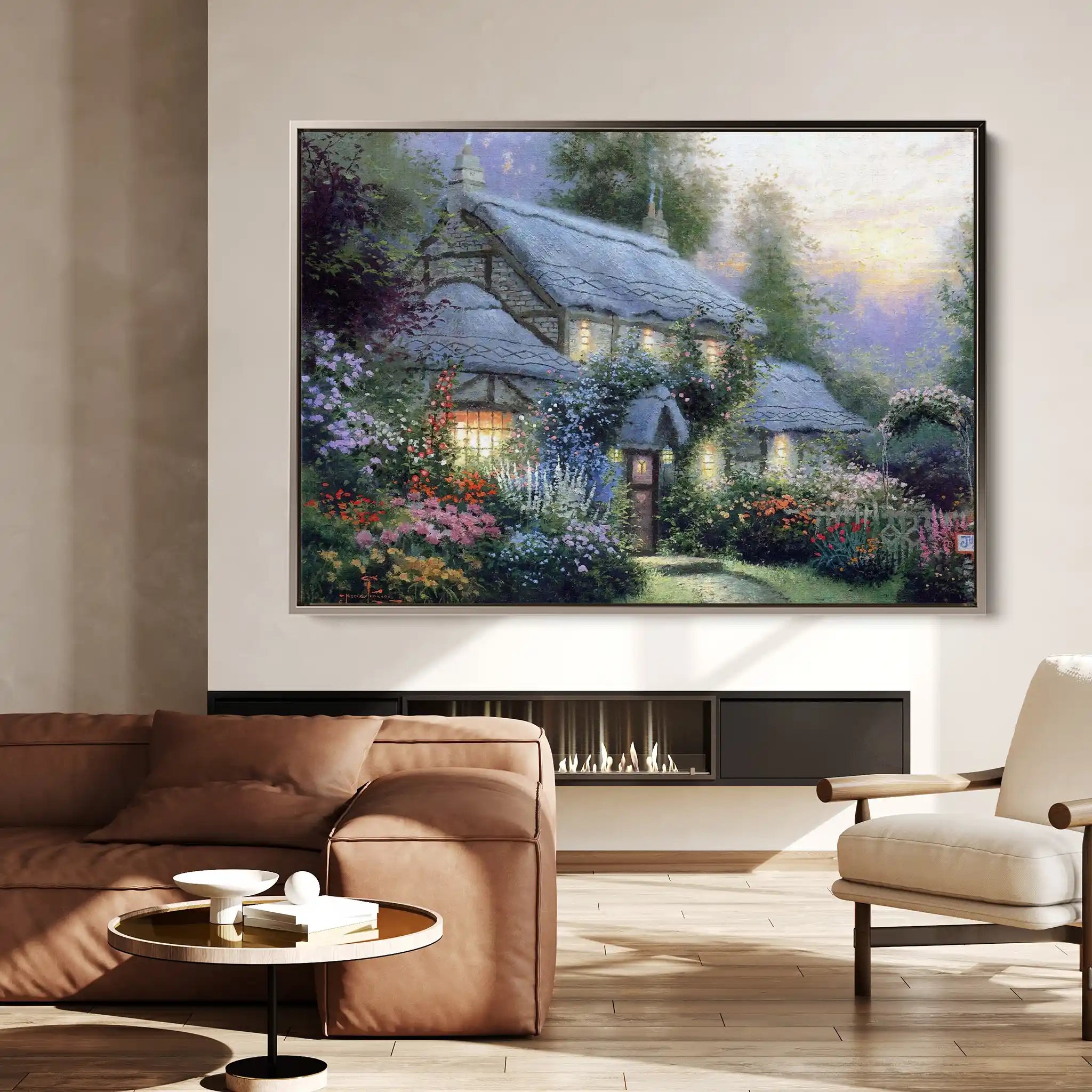 Landscape 093 Canvas Art 90 x 60 cm / Stretched on hidden frame